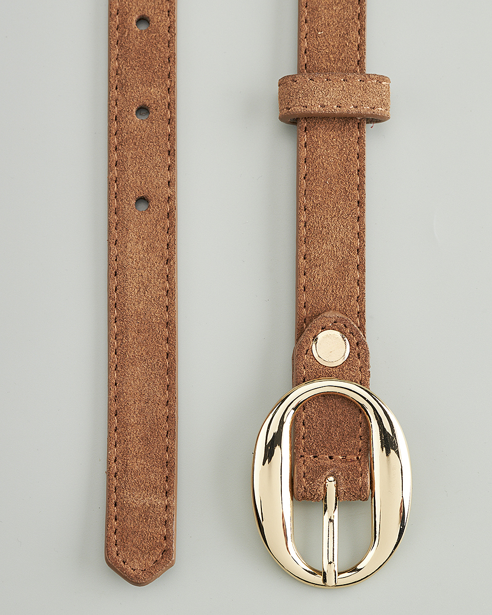 Δερμάτινη Γυναικεία Ζώνη Καστόρ με Οβάλ Αγκράφα CT8418 Camel Δερμάτινη Γυναικεία Ζώνη Καστόρ με Οβάλ Αγκράφα CT8418 Camel