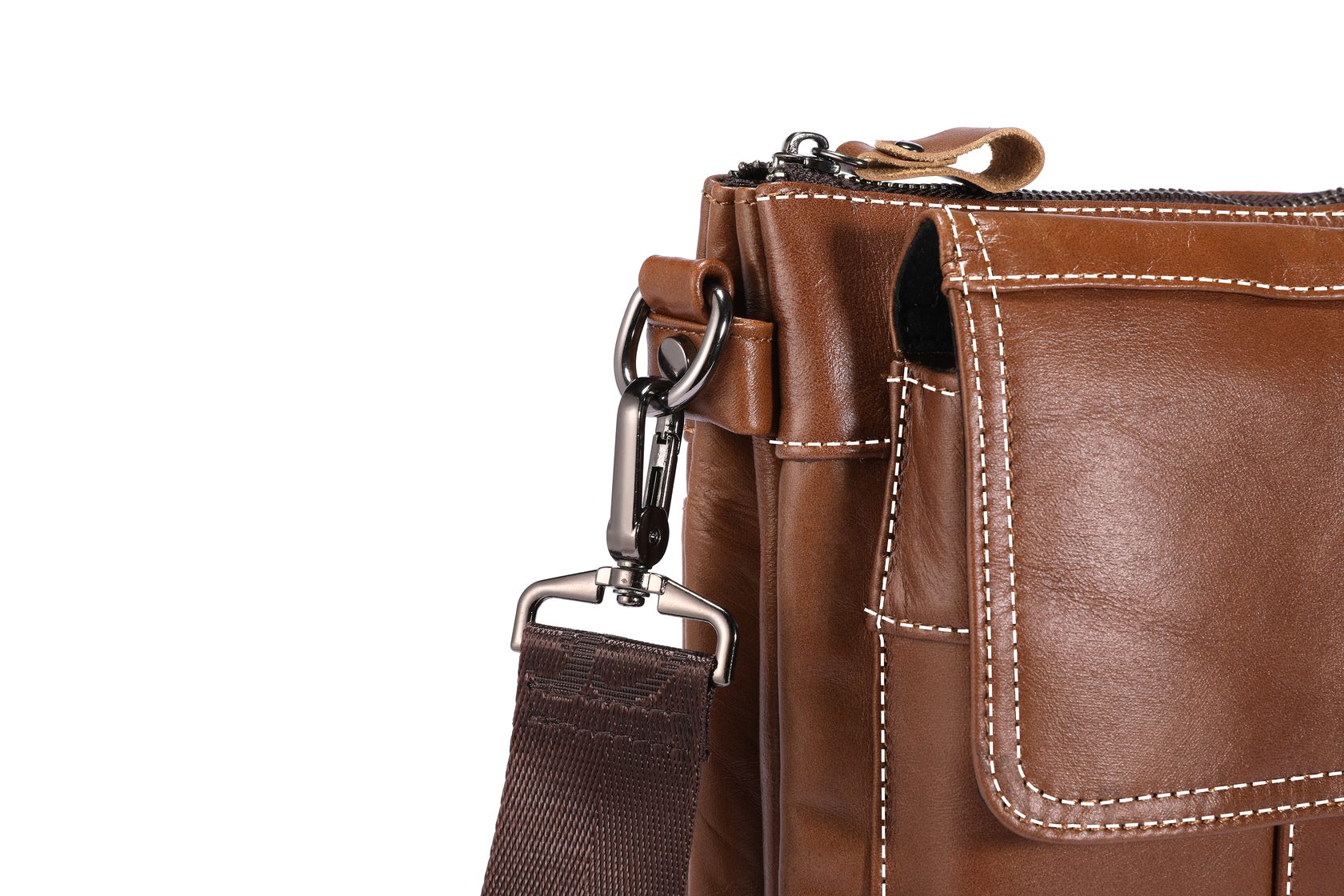 Δερμάτινο τσαντάκι ώμου Bull Captain DJB 666 καφέ