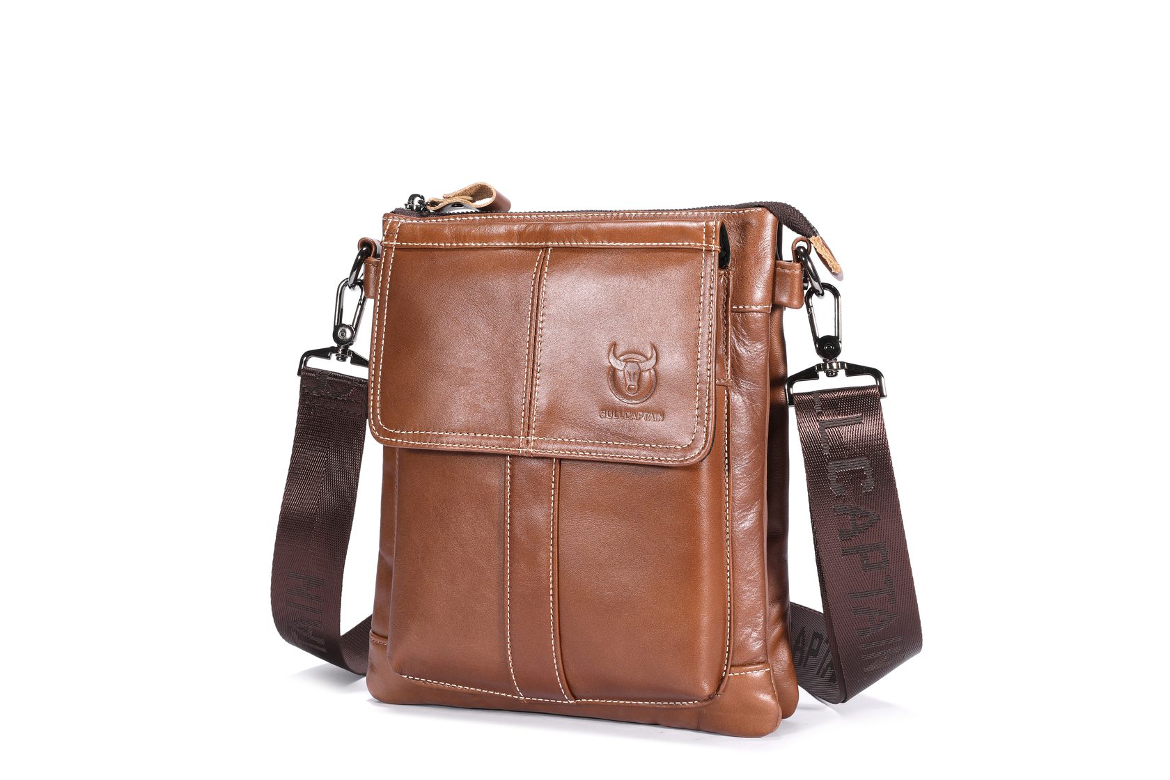 Δερμάτινο τσαντάκι ώμου Bull Captain DJB 666 καφέ Δερμάτινο τσαντάκι ώμου Bull Captain DJB 666 καφέ