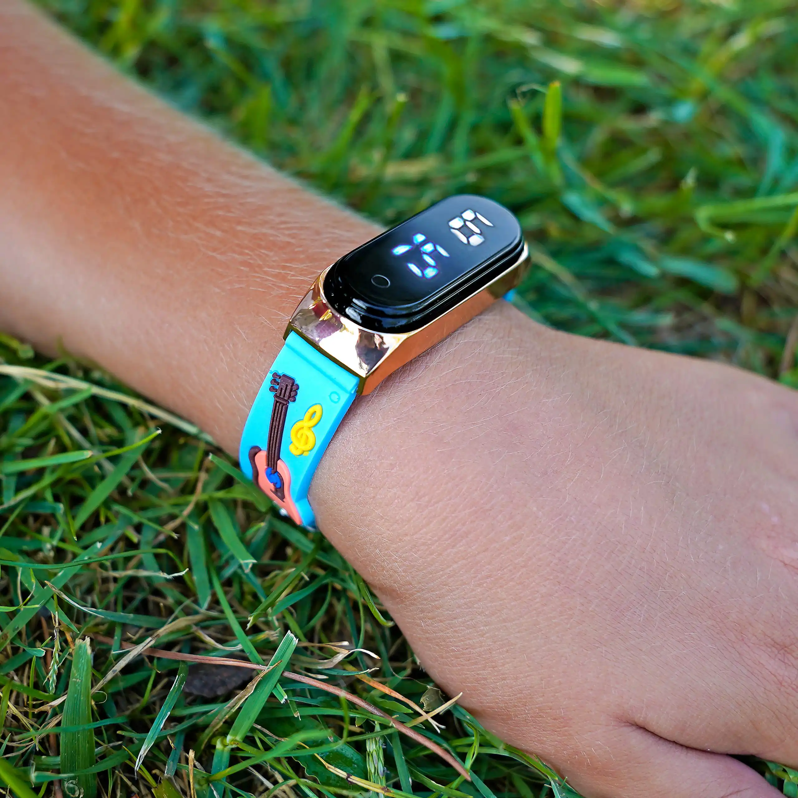 Sequoia Αδιάβροχο Ρολόι LED με Λουράκι Καουτσούκ και Σχέδιο AG-131 γαλάζιο