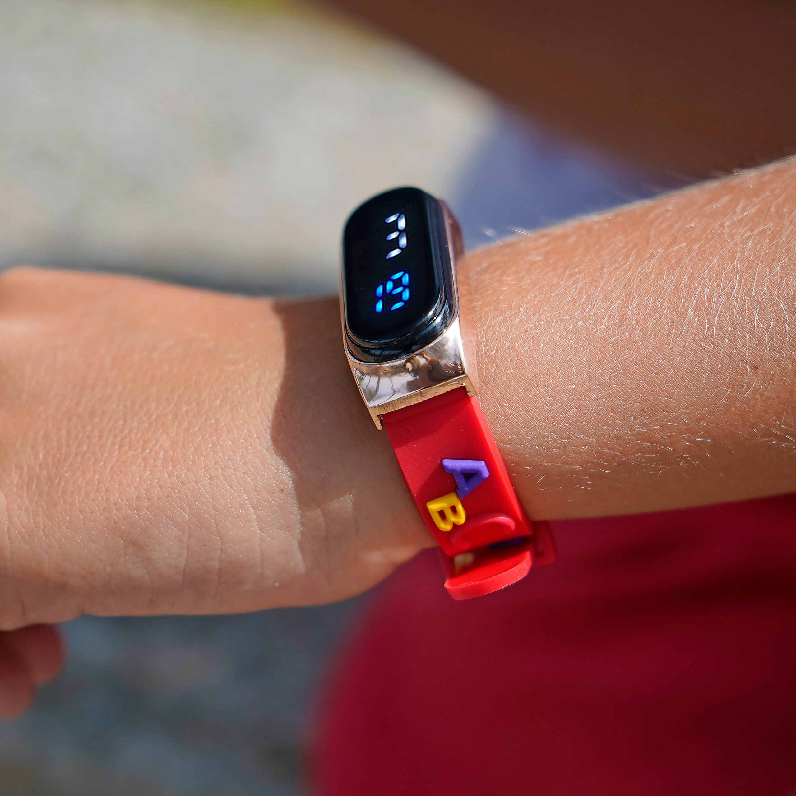 Sequoia Αδιάβροχο Ρολόι LED με Λουράκι Καουτσούκ και Σχέδιο AG-122 κόκκινο