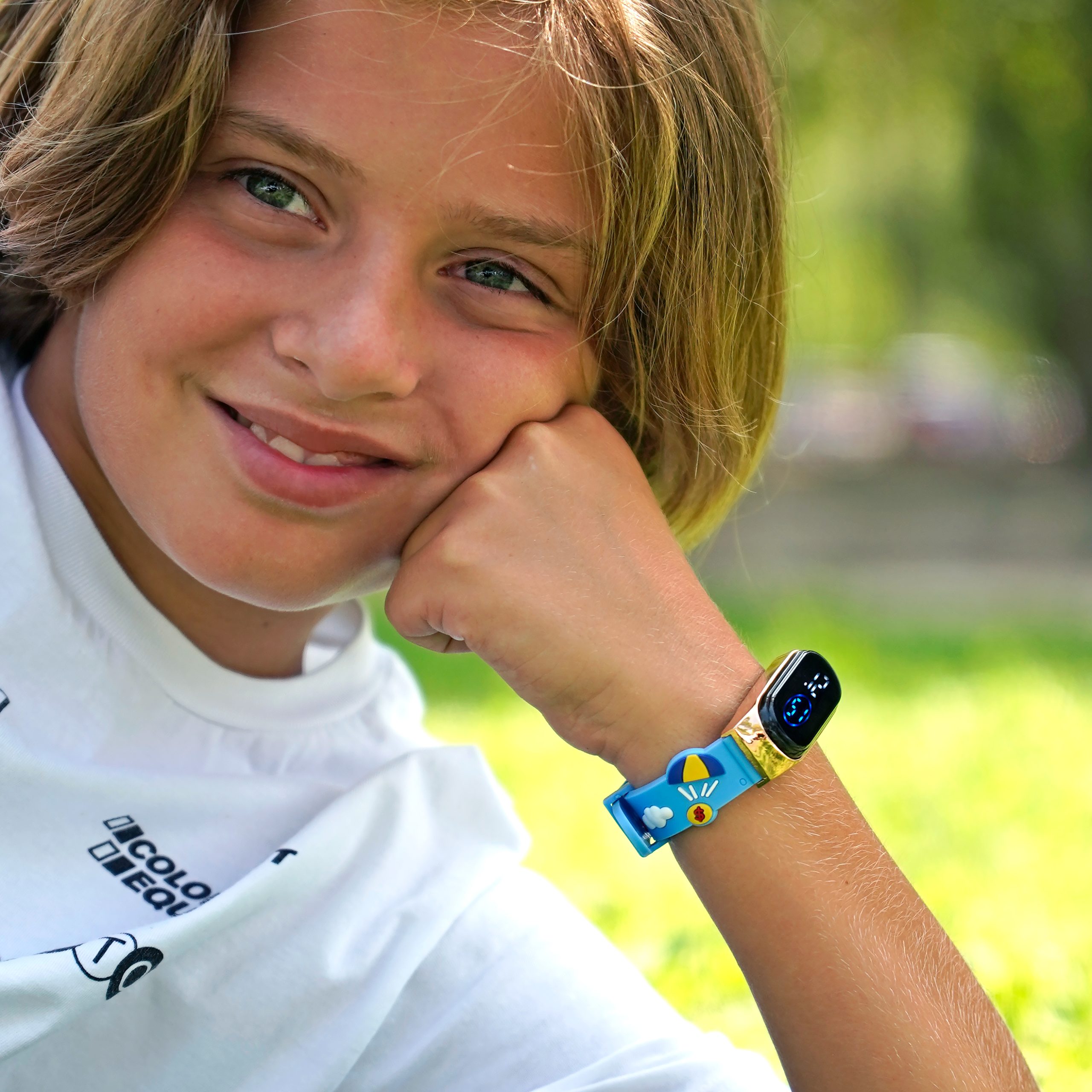 Sequoia Αδιάβροχο Ρολόι LED με Λουράκι Καουτσούκ και Σχέδιο AG-129 γαλάζιο