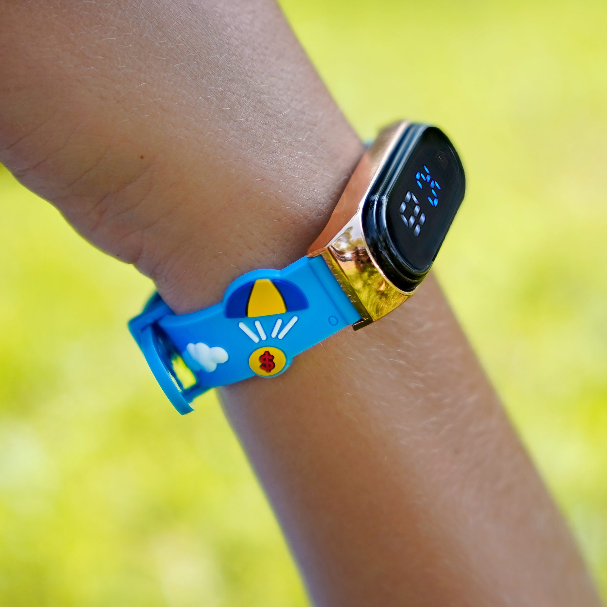 Sequoia Αδιάβροχο Ρολόι LED με Λουράκι Καουτσούκ και Σχέδιο AG-129 γαλάζιο