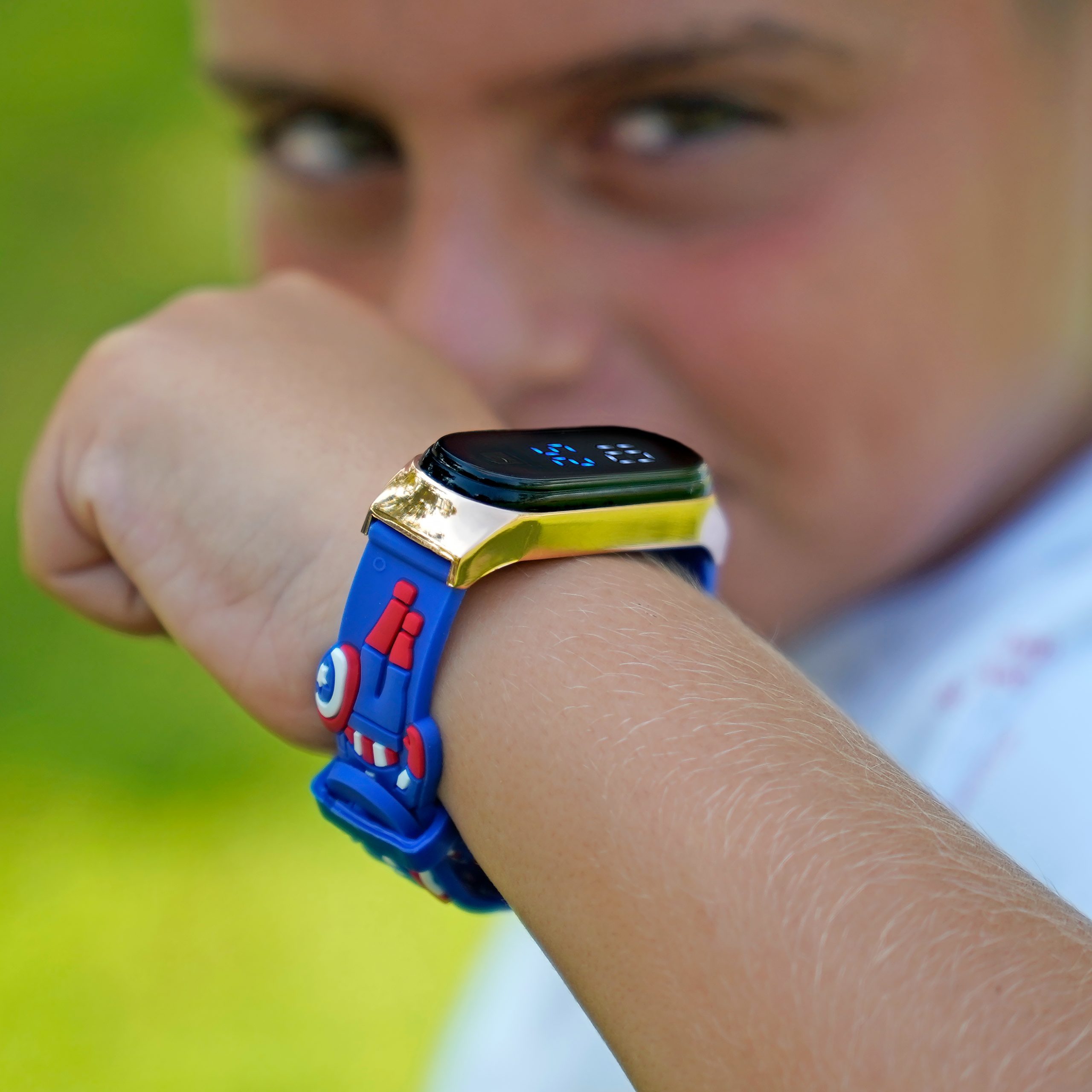 Sequoia Αδιάβροχο Ρολόι LED με Λουράκι Καουτσούκ και Σχέδιο AG-124 μπλε