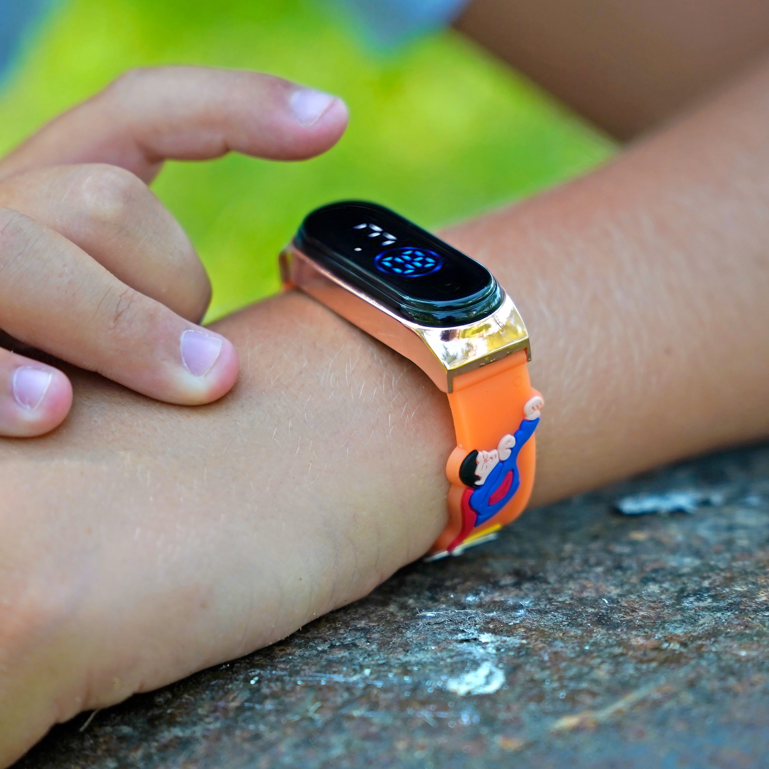 Sequoia Αδιάβροχο Ρολόι LED με Λουράκι Καουτσούκ και Σχέδιο AG-135 πορτοκαλί