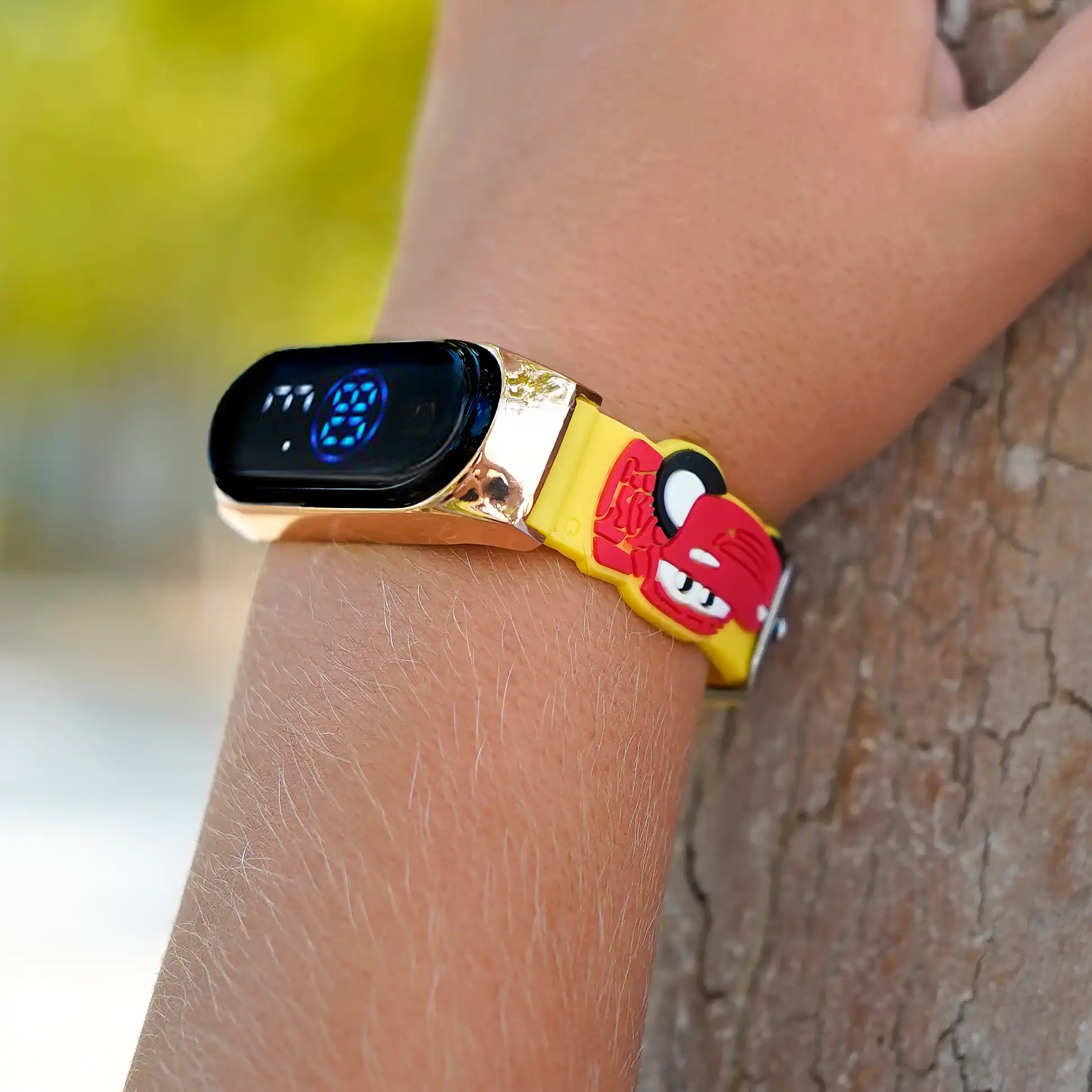 Sequoia Αδιάβροχο Ρολόι LED με Λουράκι Καουτσούκ και Σχέδιο AG-127 κίτρινο Sequoia Αδιάβροχο Ρολόι LED με Λουράκι Καουτσούκ και Σχέδιο AG-127 κίτρινο