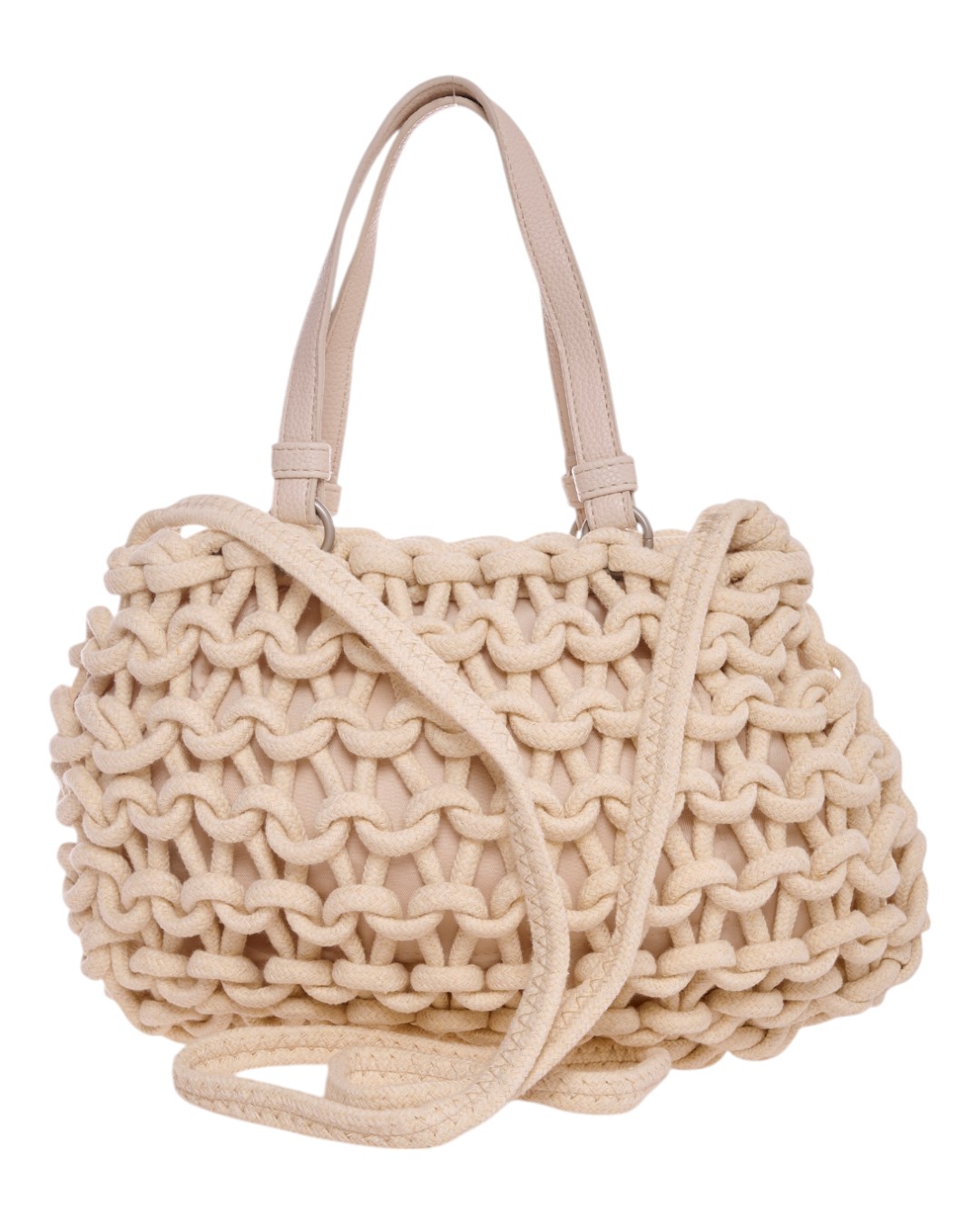 Ψάθινη Τσάντα ώμου CN25010 - Μπέζ