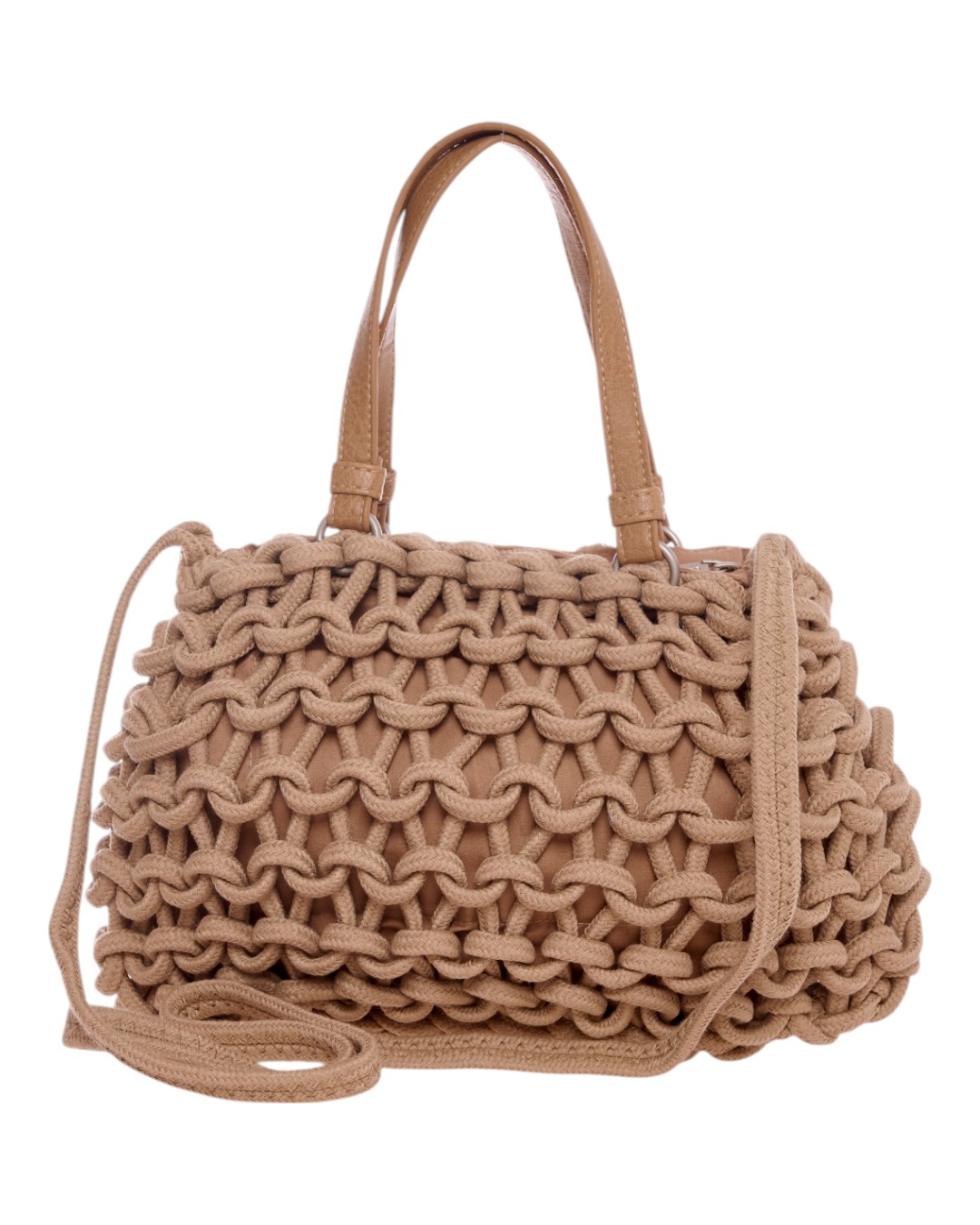 Ψάθινη Τσάντα ώμου CN25010 - Apricot