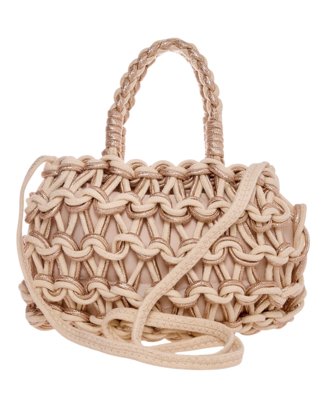 Ψάθινος τσαντα ώμου CN25011 - Μπέζ