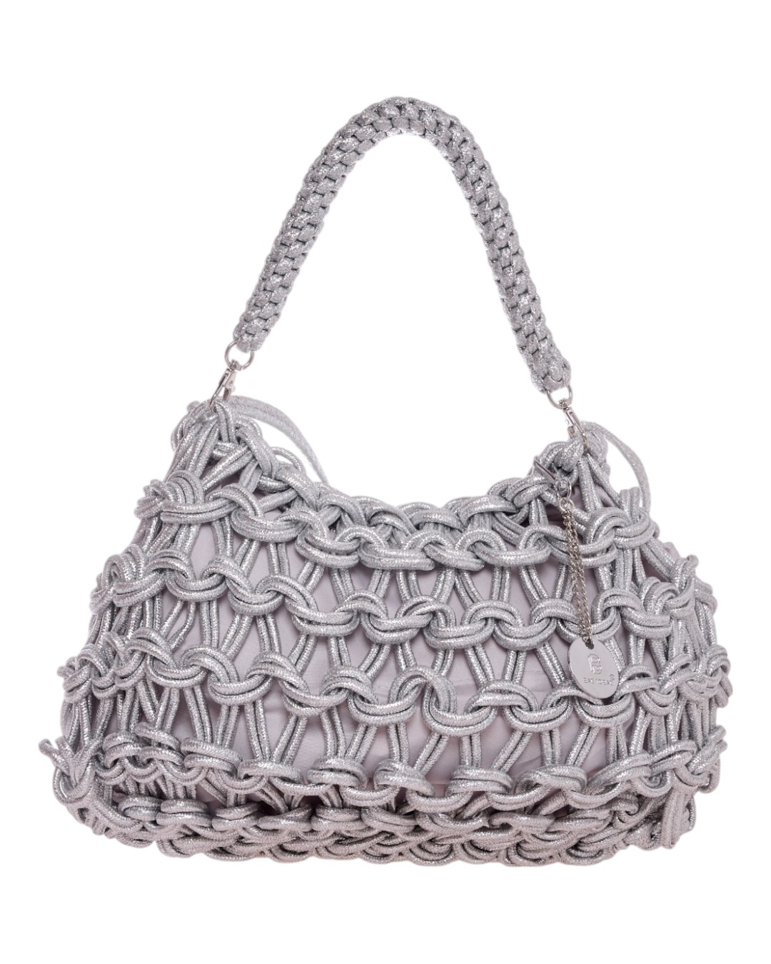 Ψάθινος τσαντα ώμου CN25012 – Ασημί Ψάθινος τσαντα ώμου CN25012 – Ασημί