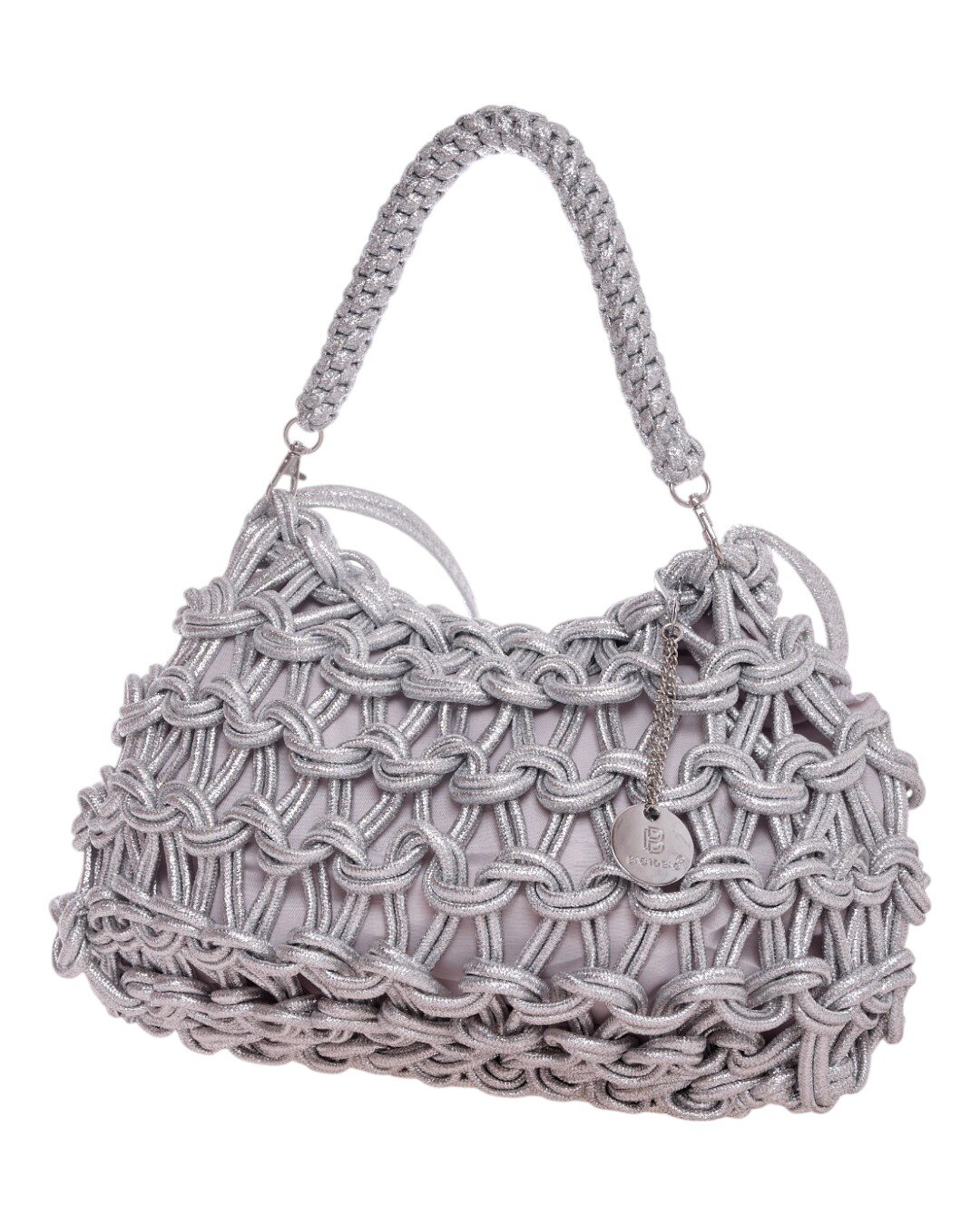 Ψάθινος τσαντα ώμου CN25012 – Ασημί Ψάθινος τσαντα ώμου CN25012 – Ασημί