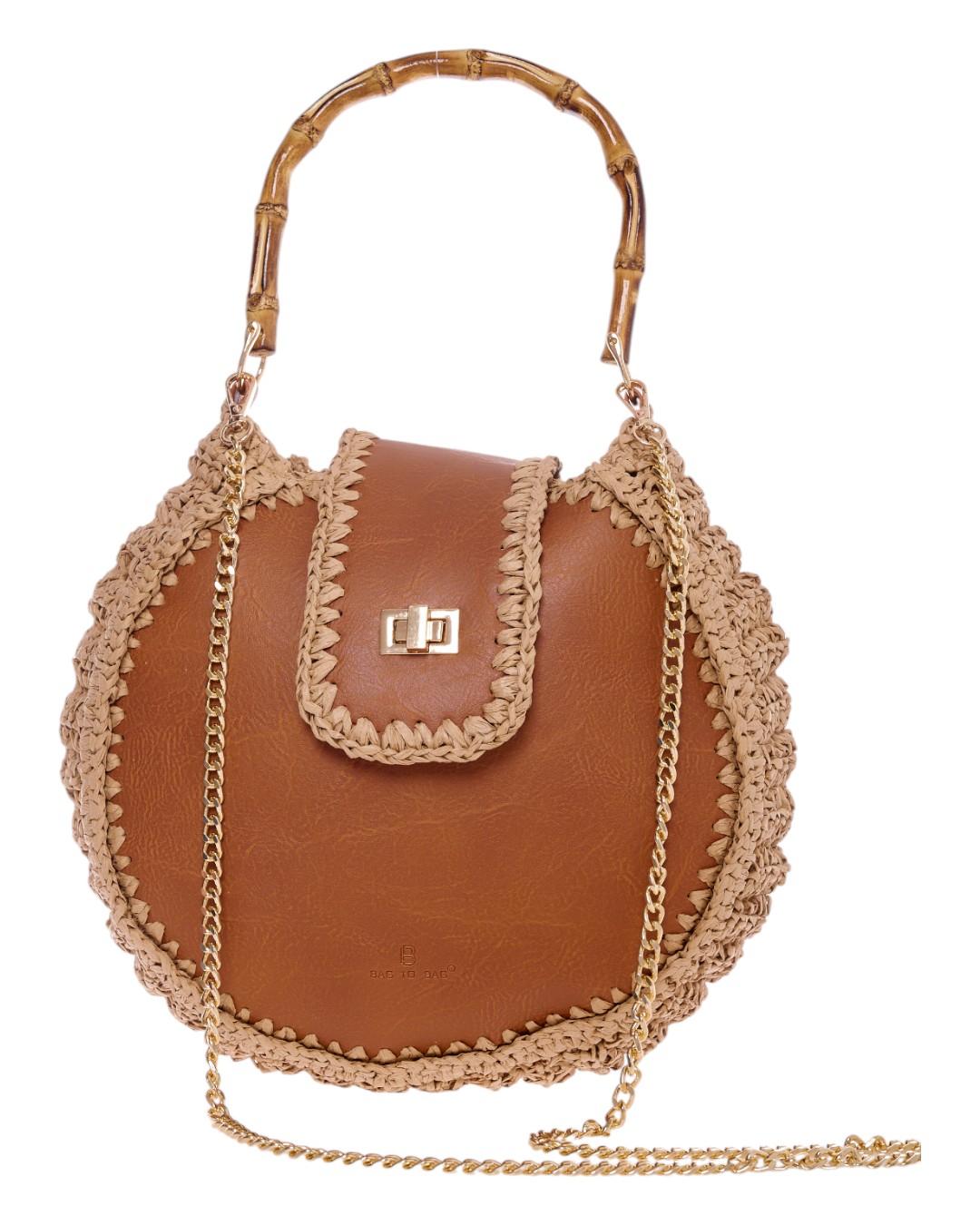 Ψάθινη Τσάντα Ώμου CN2402 – Apricot Ψάθινη Τσάντα Ώμου CN2402 – Apricot