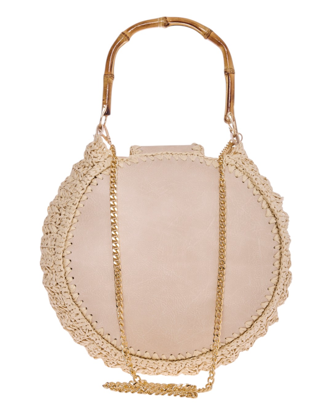 Ψάθινη Τσάντα Ώμου CN2402 - Μπέζ