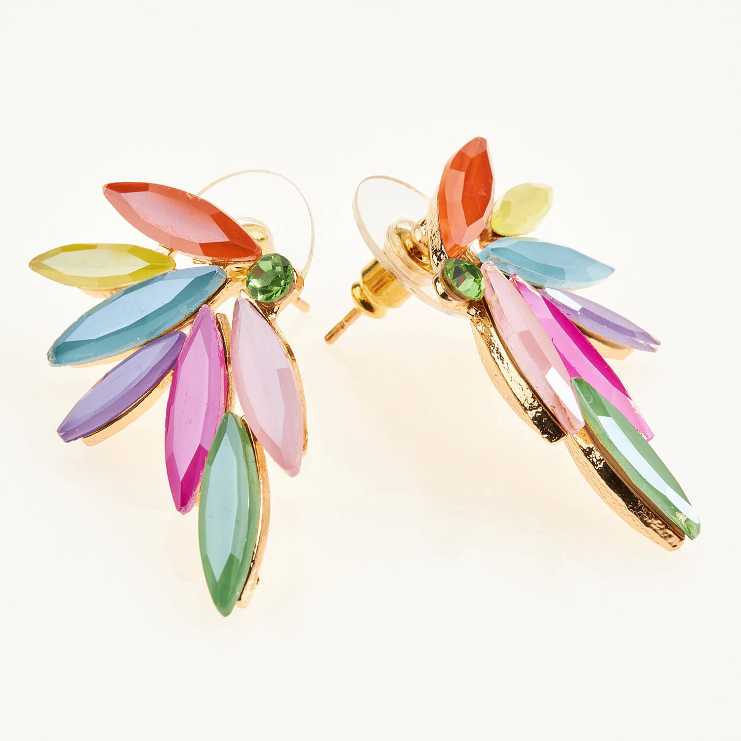 Sequoia Γυναικείο ατσάλινο Υποαλλεργικό σκουλαρίκι με πέτρες multi Sequoia Γυναικείο ατσάλινο Υποαλλεργικό σκουλαρίκι με πέτρες multi