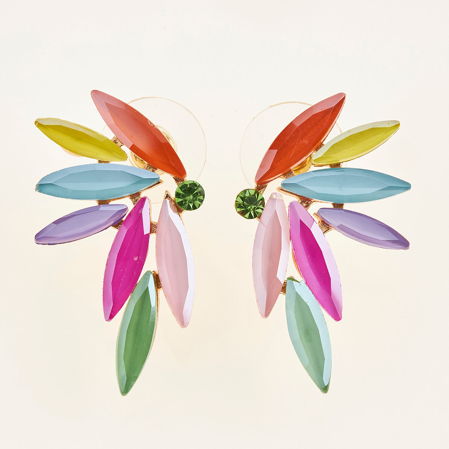 Sequoia Γυναικείο ατσάλινο Υποαλλεργικό σκουλαρίκι με πέτρες multi Sequoia Γυναικείο ατσάλινο Υποαλλεργικό σκουλαρίκι με πέτρες multi