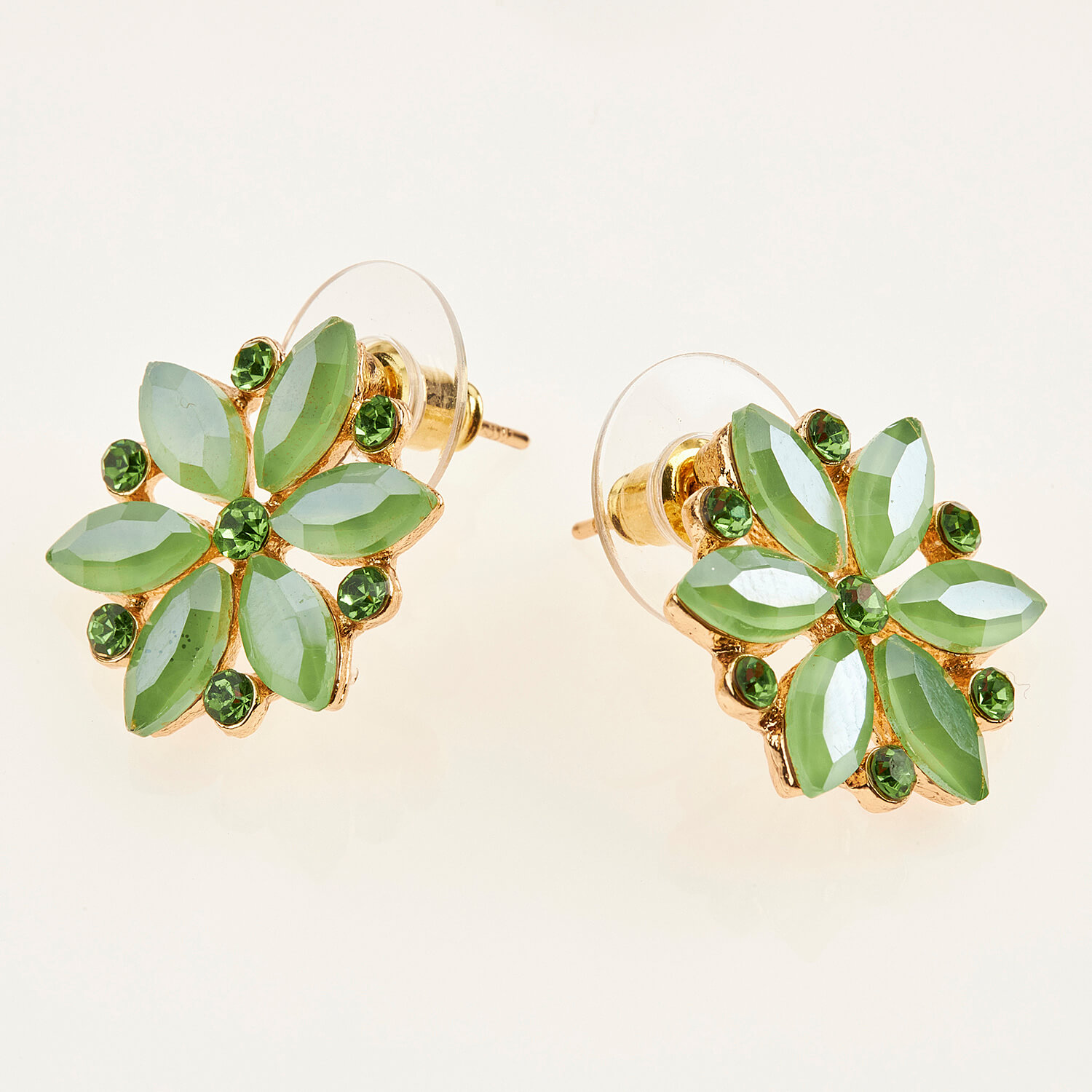 Sequoia Γυναικείο ατσάλινο Υποαλλεργικό σκουλαρίκι με πέτρες πράσινο Sequoia Γυναικείο ατσάλινο Υποαλλεργικό σκουλαρίκι με πέτρες πράσινο