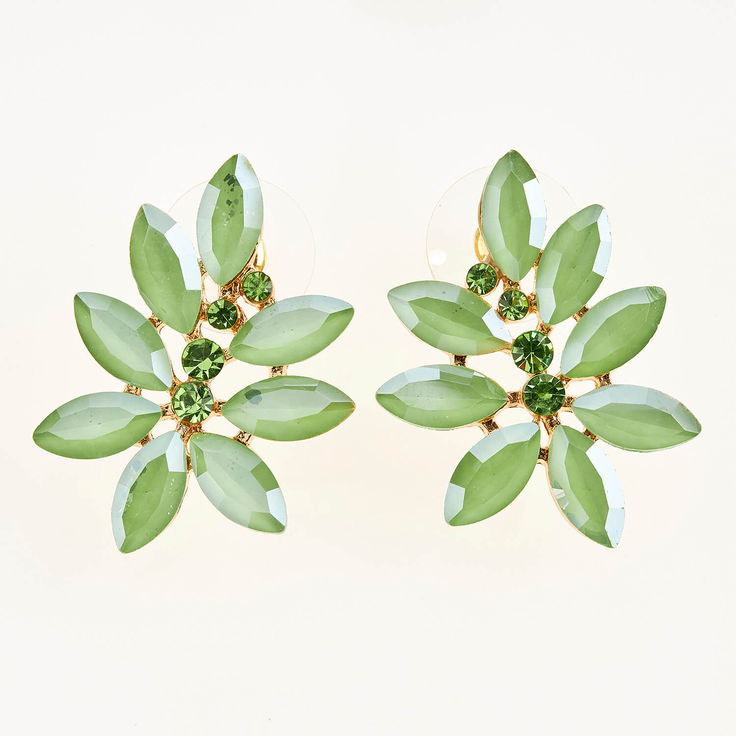 Sequoia Γυναικείο ατσάλινο Υποαλλεργικό σκουλαρίκι με πέτρες πράσινο Sequoia Γυναικείο ατσάλινο Υποαλλεργικό σκουλαρίκι με πέτρες πράσινο