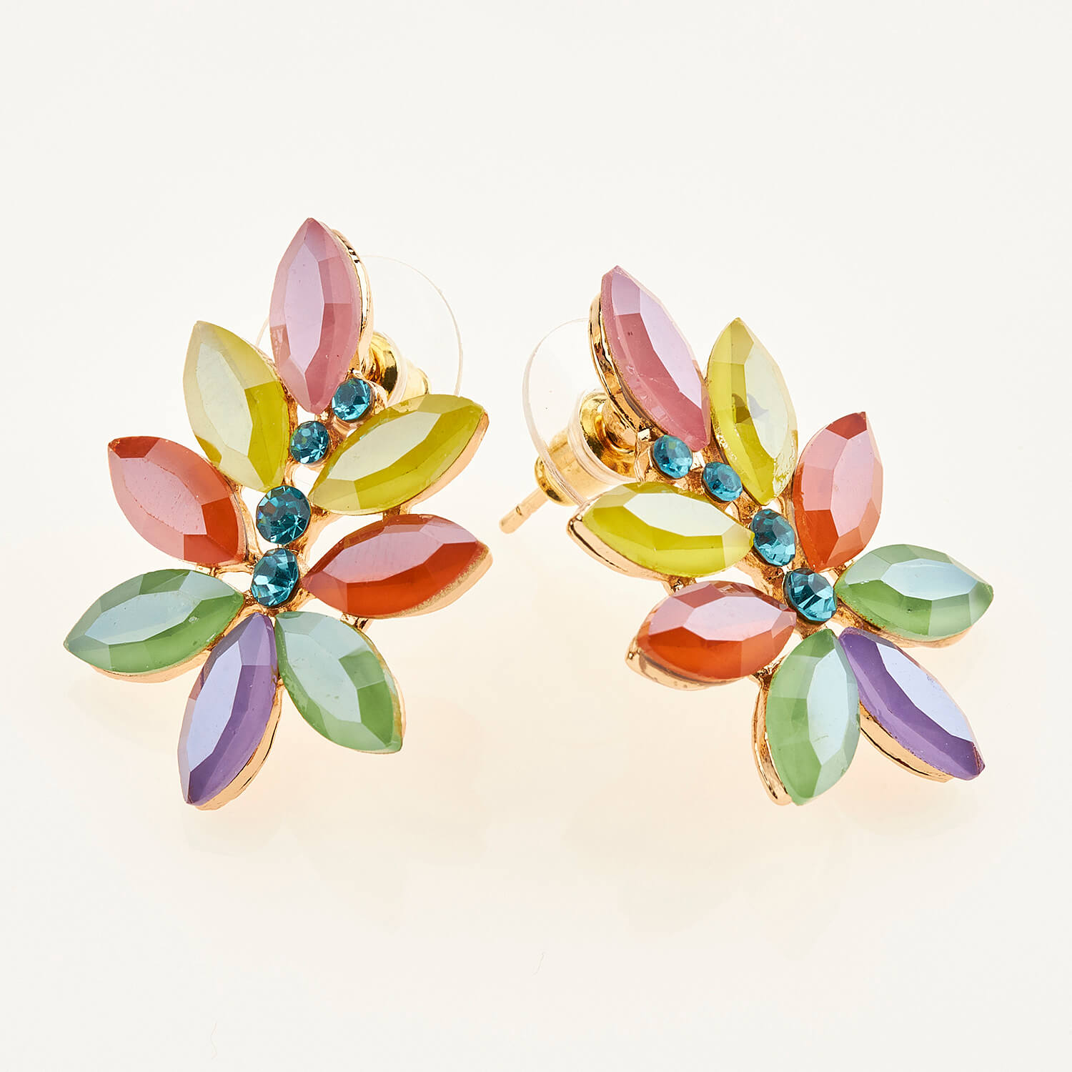 Sequoia Γυναικείο ατσάλινο Υποαλλεργικό σκουλαρίκι με πέτρες multi Sequoia Γυναικείο ατσάλινο Υποαλλεργικό σκουλαρίκι με πέτρες multi