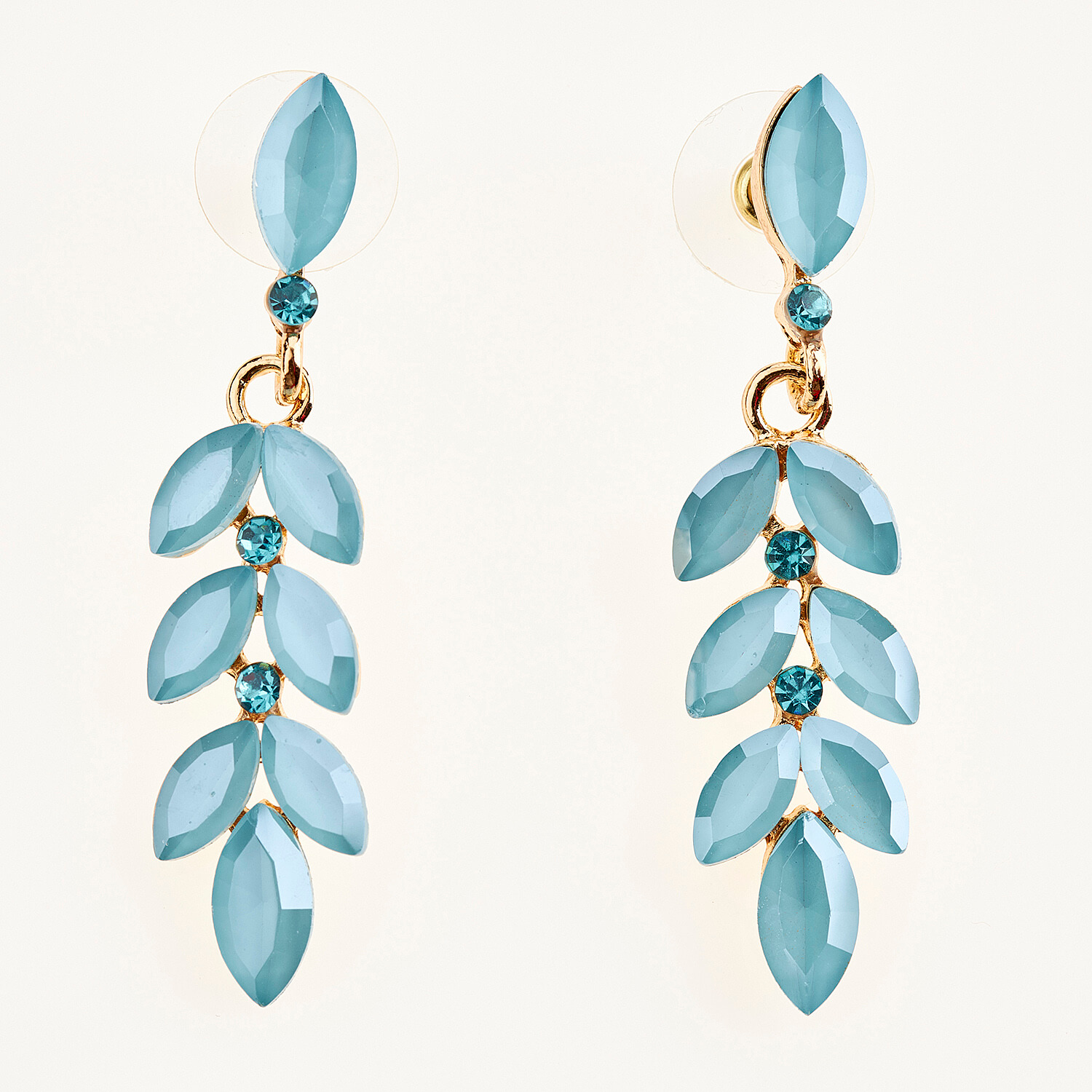 Sequoia Γυναικείο ατσάλινο Υποαλλεργικό σκουλαρίκι με πέτρες γαλάζιο Sequoia Γυναικείο ατσάλινο Υποαλλεργικό σκουλαρίκι με πέτρες γαλάζιο