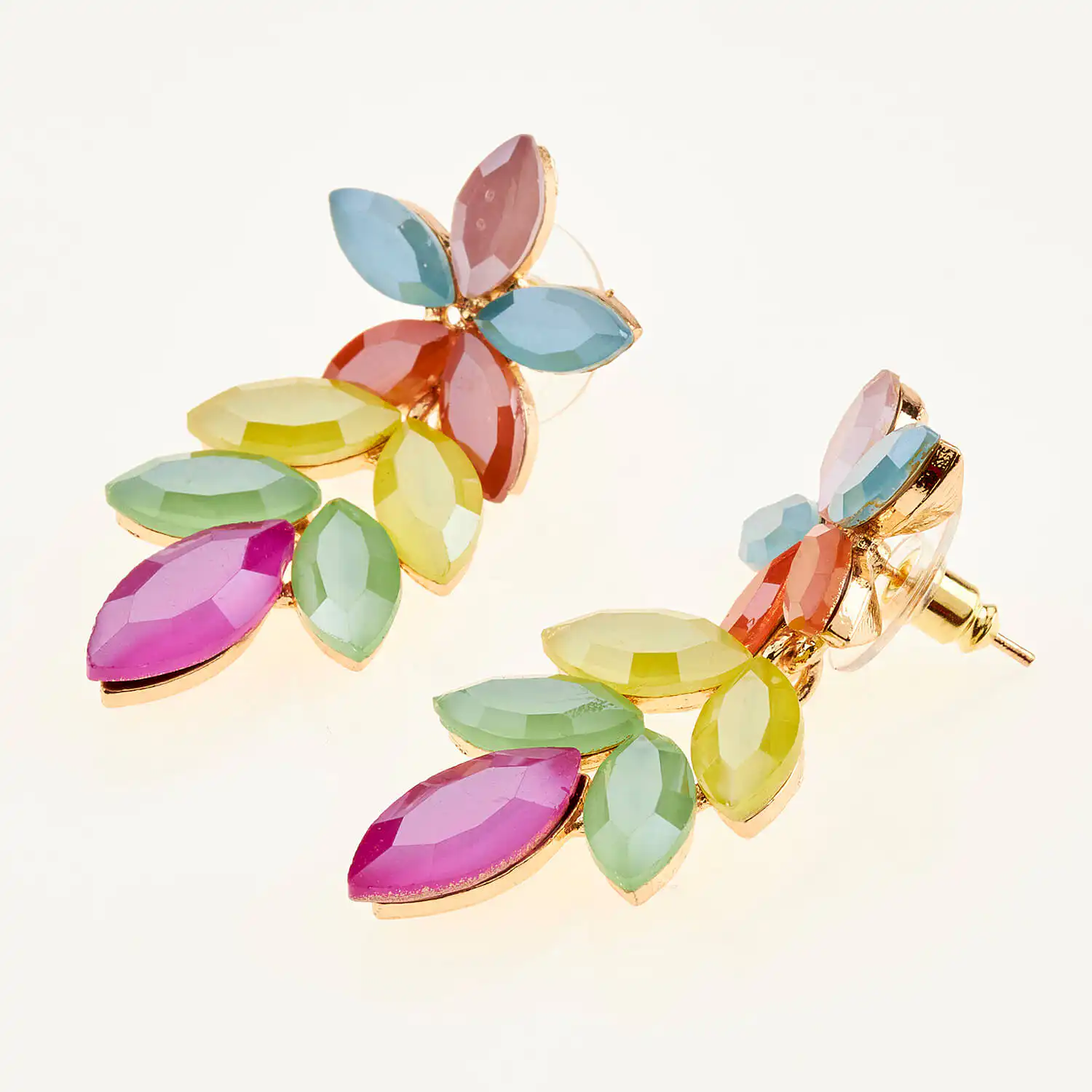 Sequoia Γυναικείο ατσάλινο Υποαλλεργικό σκουλαρίκι με πέτρες multi Sequoia Γυναικείο ατσάλινο Υποαλλεργικό σκουλαρίκι με πέτρες multi