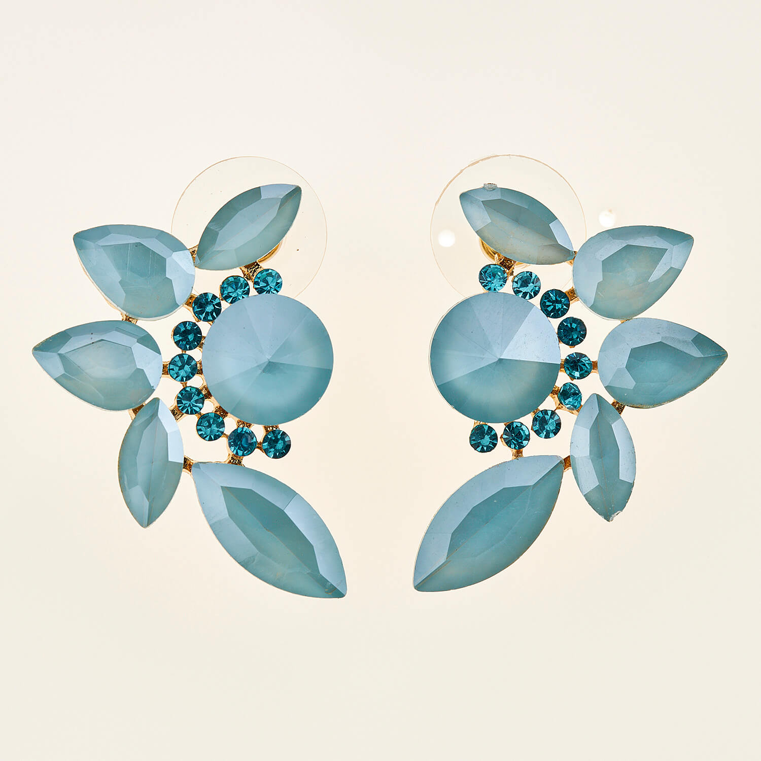 Sequoia Γυναικείο ατσάλινο Υποαλλεργικό σκουλαρίκι με πέτρες γαλάζιο Sequoia Γυναικείο ατσάλινο Υποαλλεργικό σκουλαρίκι με πέτρες γαλάζιο