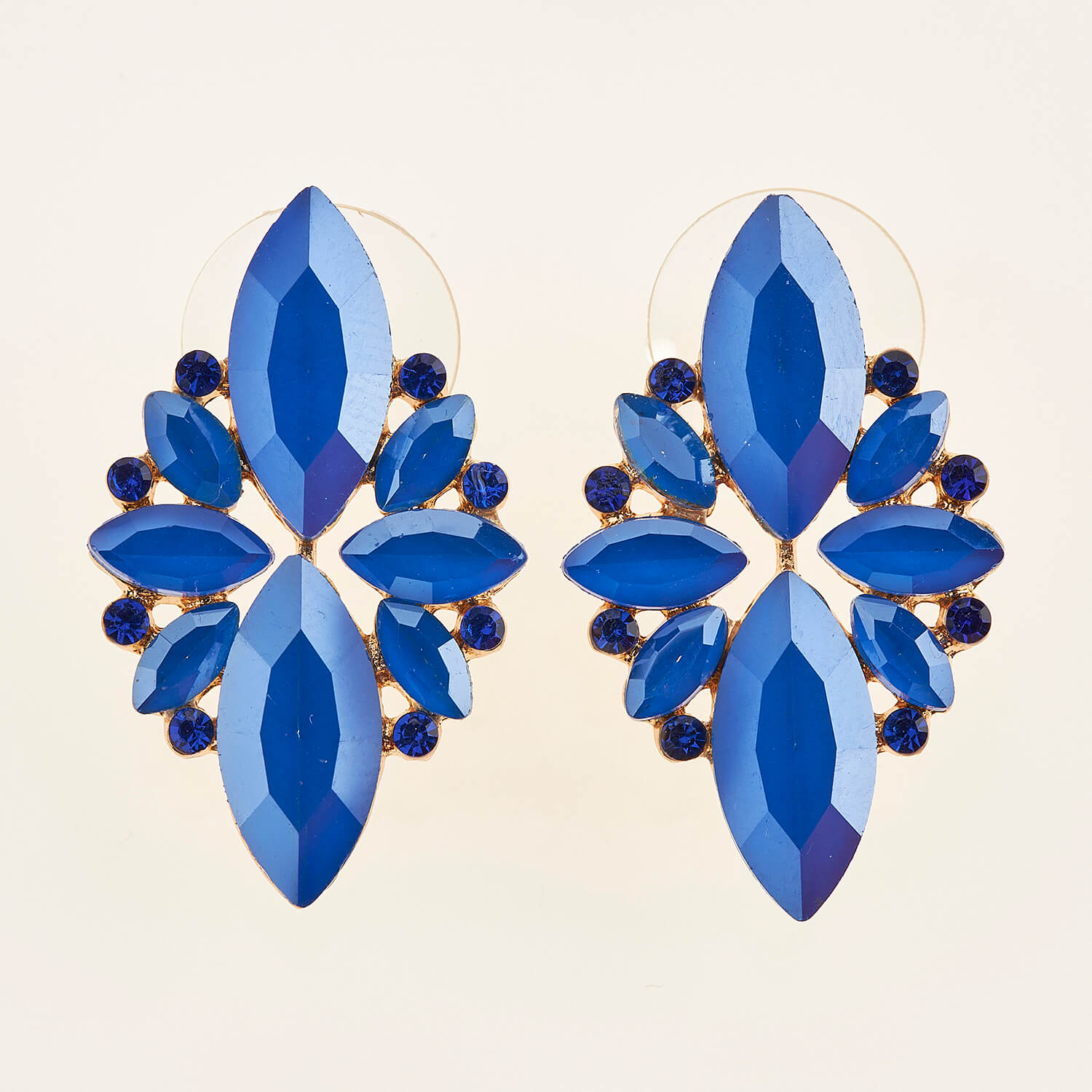 Sequoia Γυναικείο ατσάλινο Υποαλλεργικό σκουλαρίκι με πέτρες μπλε Sequoia Γυναικείο ατσάλινο Υποαλλεργικό σκουλαρίκι με πέτρες μπλε