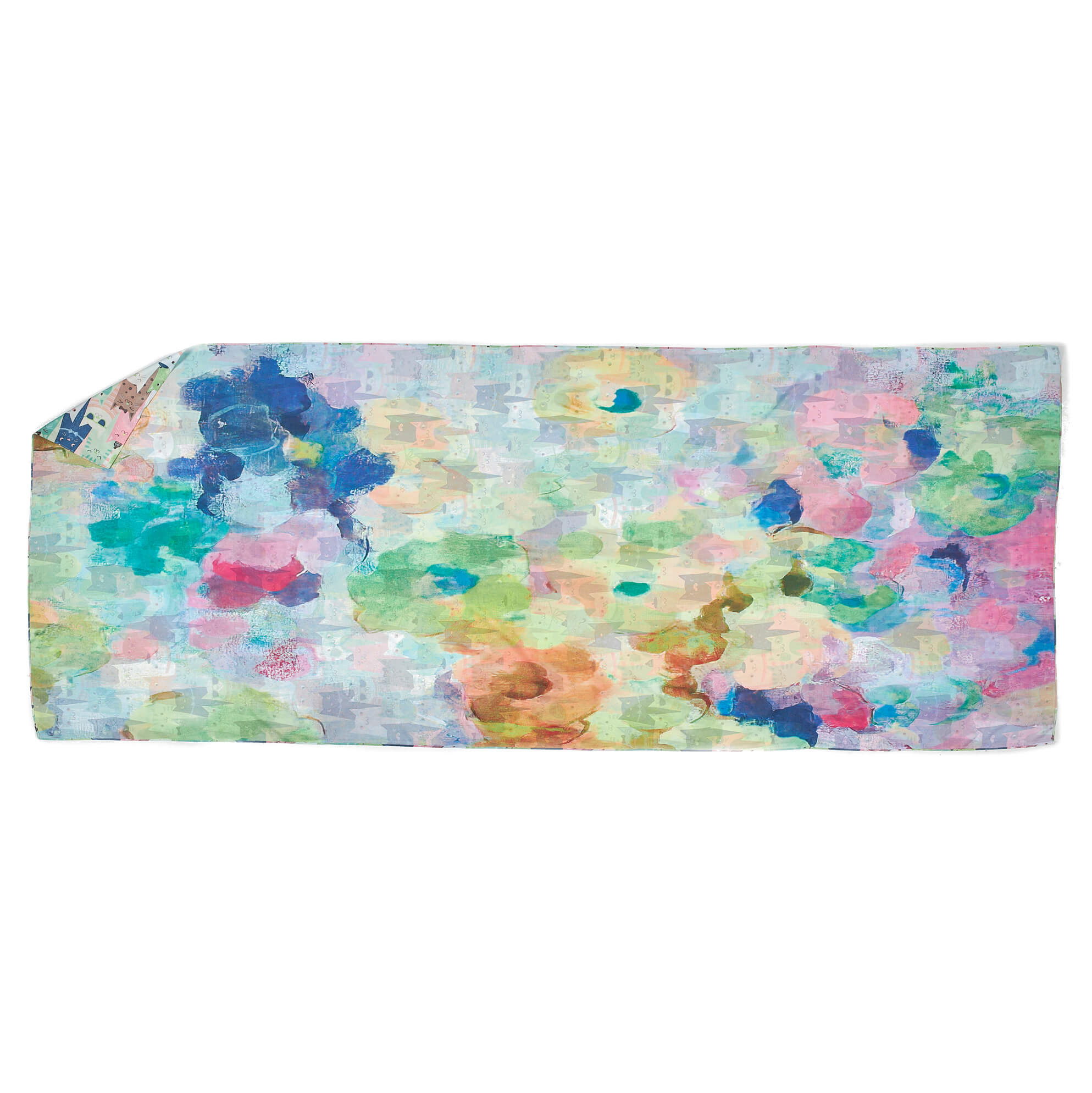 Sequoia Γυναίκεια εσάρπα διπλής όψης  με digital print cats