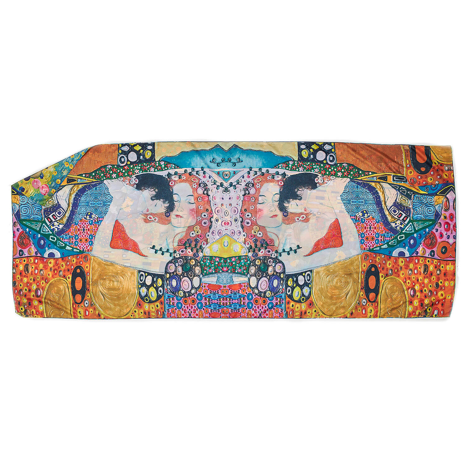 Sequoia Γυναίκεια εσάρπα διπλής όψης με digital print The Kiss, Close-Up by Gustav Klimt Sequoia Γυναίκεια εσάρπα διπλής όψης με digital print The Kiss, Close-Up by Gustav Klimt