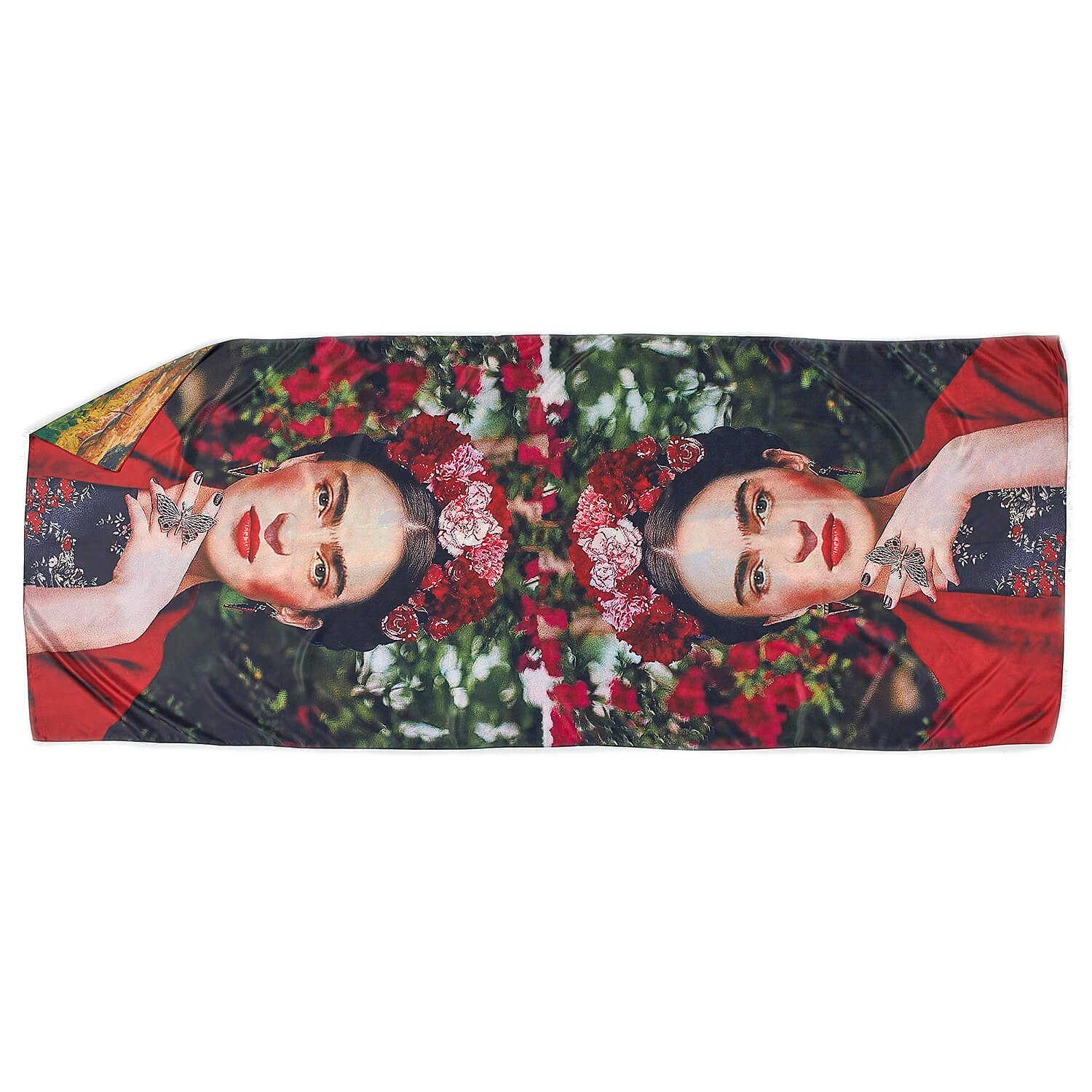Sequoia Γυναίκεια εσάρπα διπλής όψης  με digital print frida