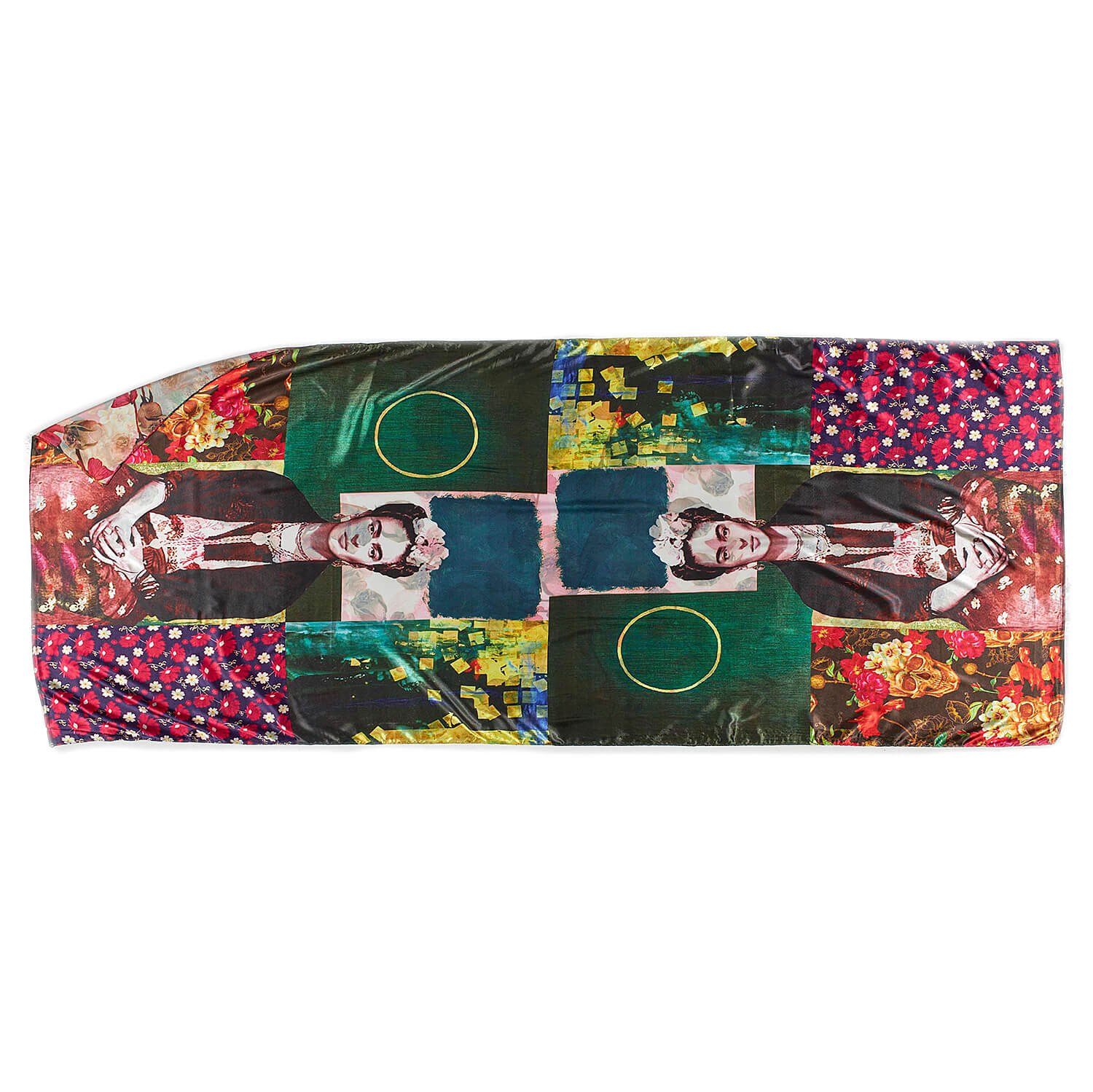 Sequoia Γυναίκεια εσάρπα διπλής όψης  με digital print frida