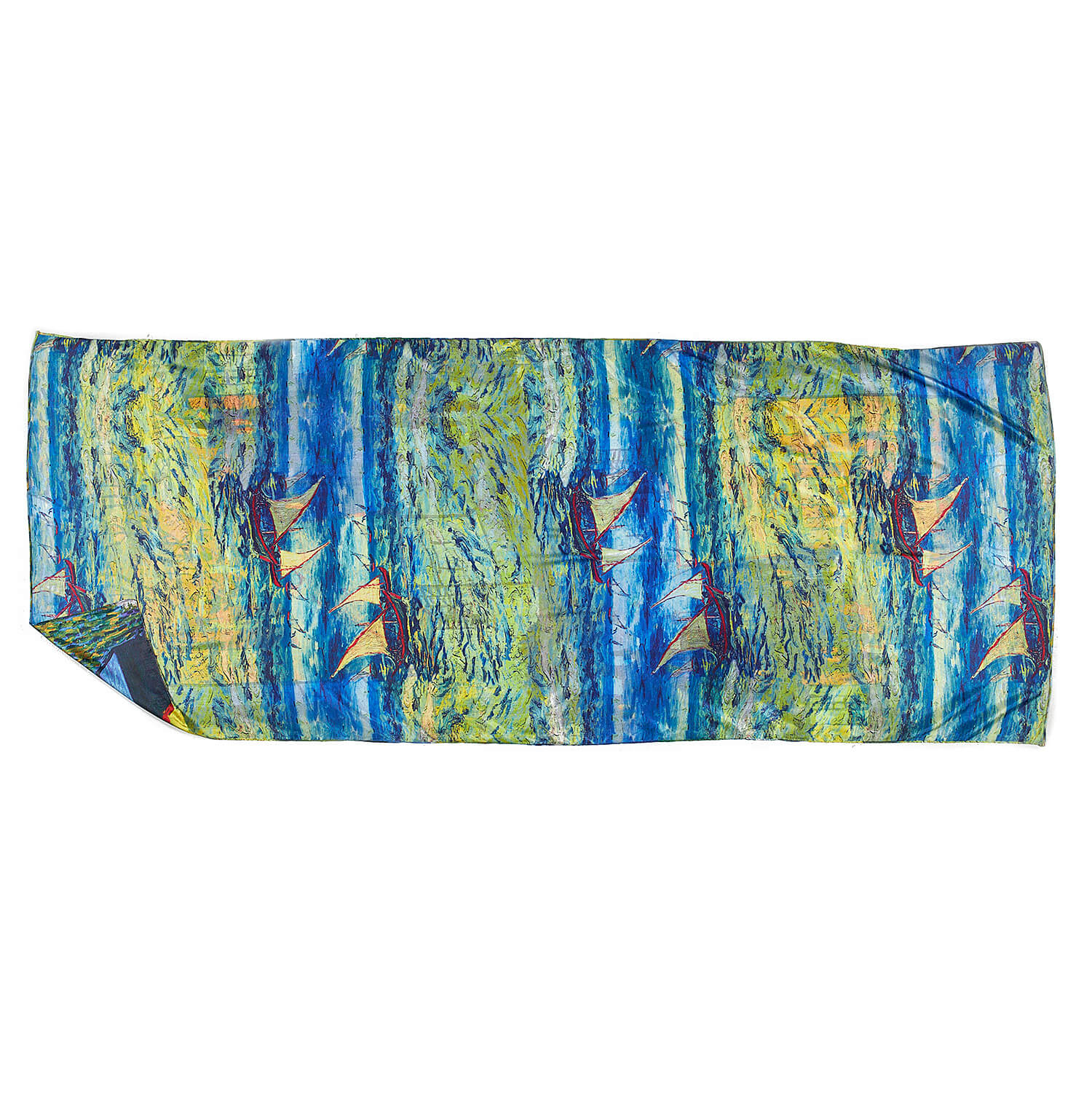 Sequoia Γυναίκεια εσάρπα διπλής όψης με digital print Café Terrace at Night by Vincent Van Gogh Sequoia Γυναίκεια εσάρπα διπλής όψης με digital print Café Terrace at Night by Vincent Van Gogh