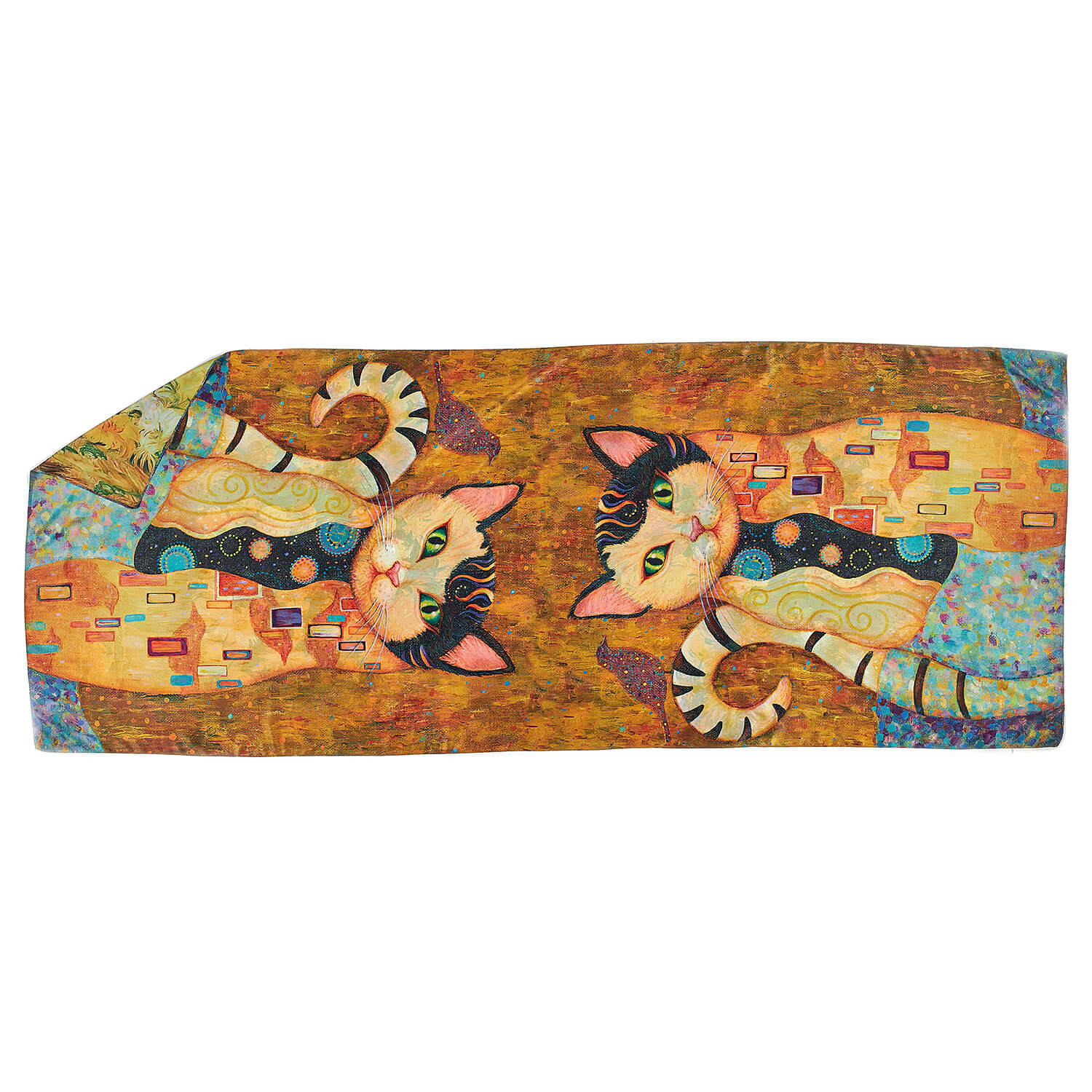 Sequoia Γυναίκεια εσάρπα διπλής όψης με digital print gustav klimt kat Sequoia Γυναίκεια εσάρπα διπλής όψης με digital print gustav klimt kat