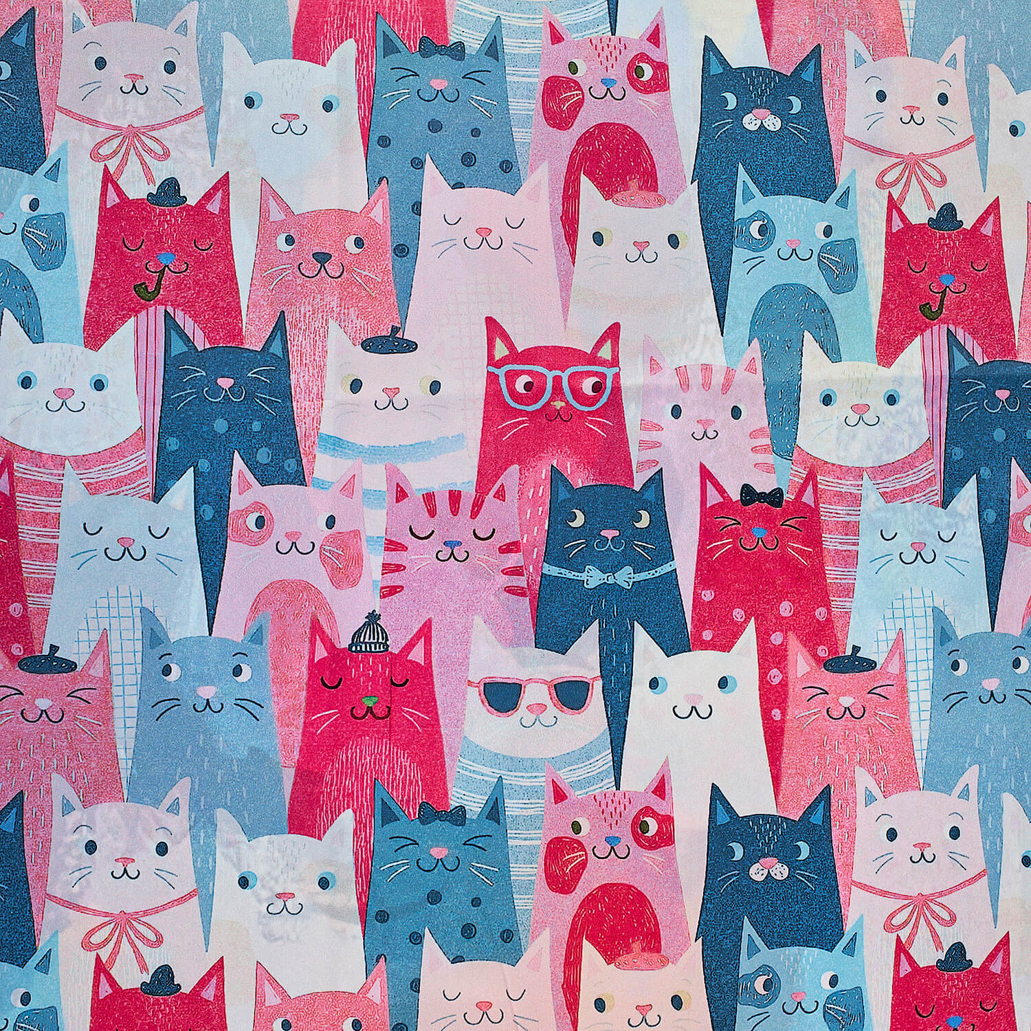 Sequoia Γυναίκεια εσάρπα διπλής όψης με digital print cats Sequoia Γυναίκεια εσάρπα διπλής όψης με digital print cats