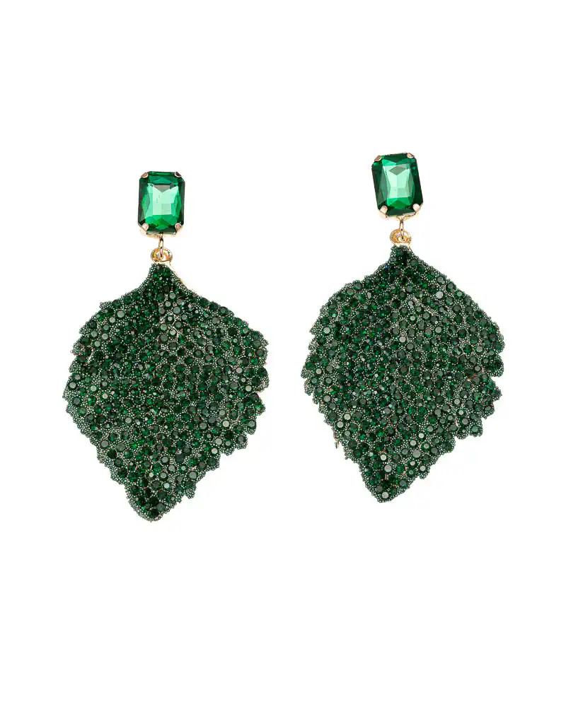 Sequoia Γυναικείο Υποαλλεργικό σκουλαρίκι με σμάλτο σε σχήμα φύλλου ER-0010-1 πράσινο Sequoia Γυναικείο Υποαλλεργικό σκουλαρίκι με σμάλτο σε σχήμα φύλλου ER-0010-1 πράσινο