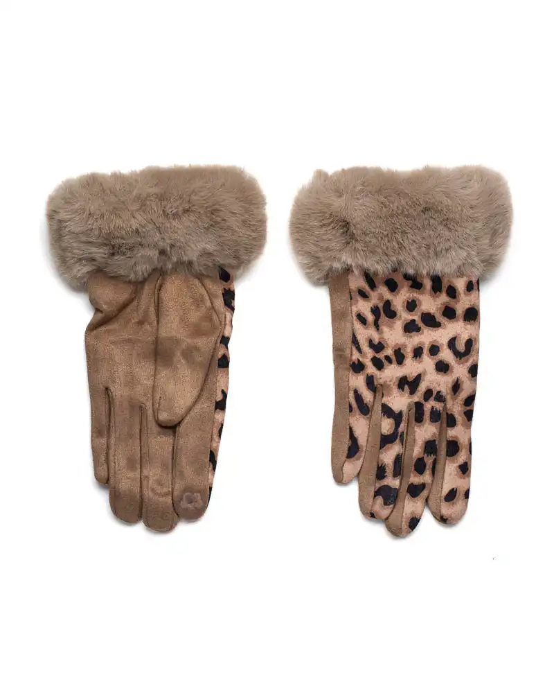 Sequoia Γυναικεία Γάντια με Λεοπάρ 02-1002 Πούρου Sequoia Γυναικεία Γάντια με Λεοπάρ 02-1002 Πούρου
