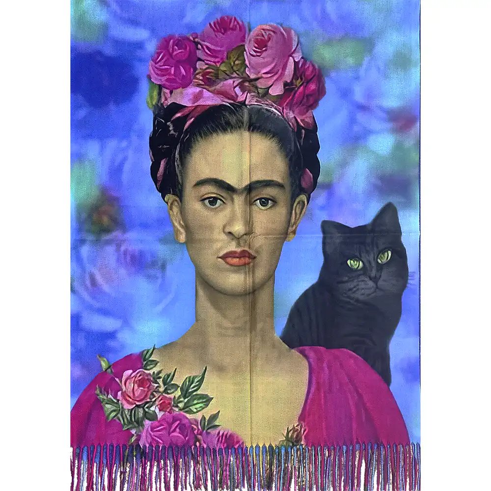 Sequoia Γυναικεία Πασμίνα Διπλής Όψης Frida kahlo 06-18 multi color