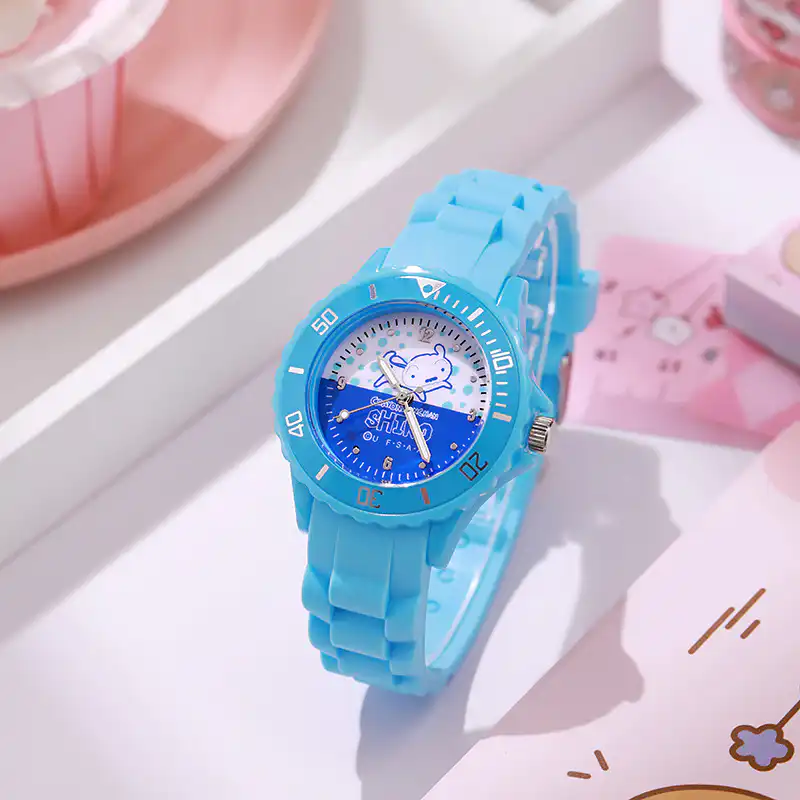 Παιδικό Αδιάβροχο Ρολόι με κινούμενα σχέδια AG-042 μπλε