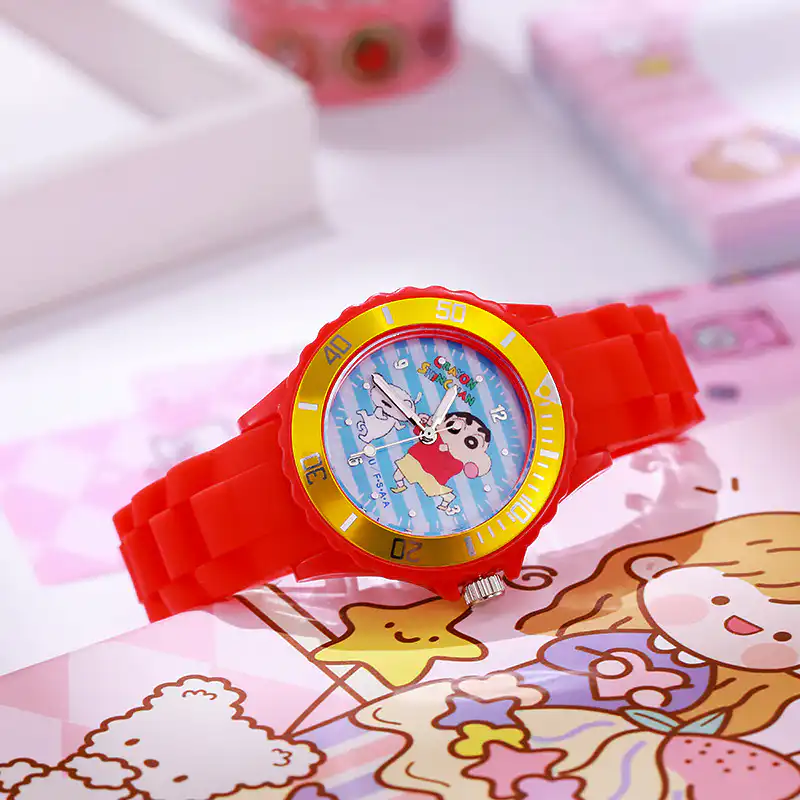 Παιδικό Αδιάβροχο Ρολόι με κινούμενα σχέδια AG-040 κόκκινο