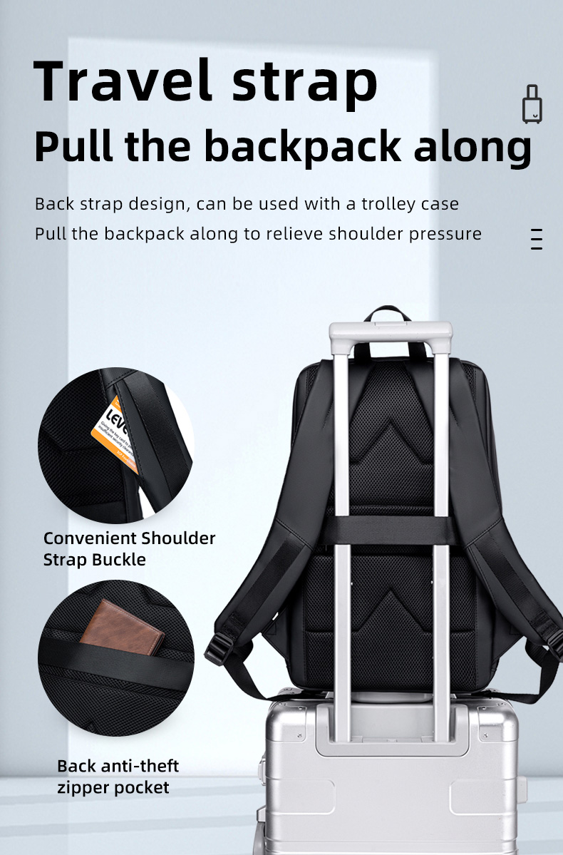 GOLDEN WOLF τσάντα πλάτης GB00731 με θήκη laptop 15.6", 17L, μαύρη