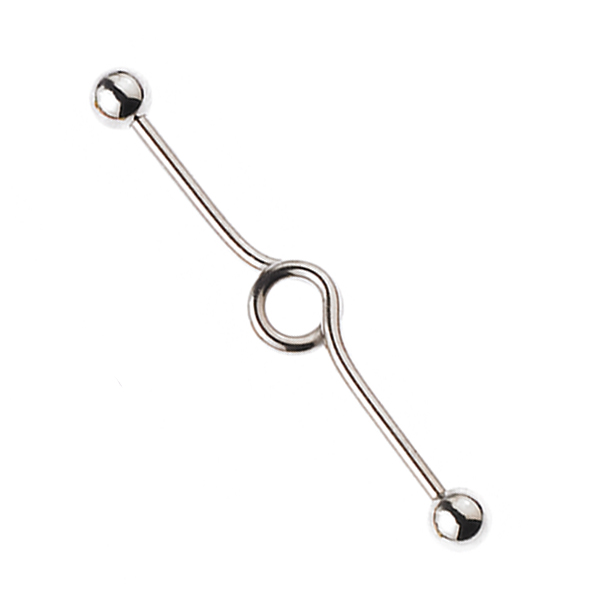 Sequoia Σκουλαρίκι Piercing barbell/μπάρα Ατσάλι I-00408 (1.6*36*5*5)