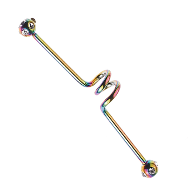 Sequoia Σκουλαρίκι Piercing barbell/μπάρα Ατσάλι  I-00473-2 (1.6*45*5*5)