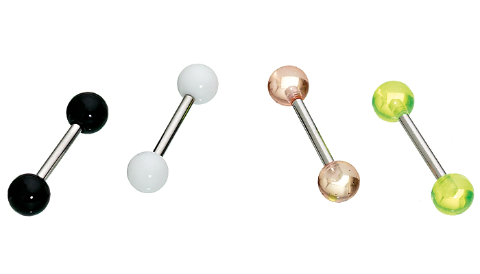 Sequoia Σκουλαρίκι Piercing barbell/μπάρα Ατσάλι I-01022 (1.2*8*4*4) (4 τεμάχια)