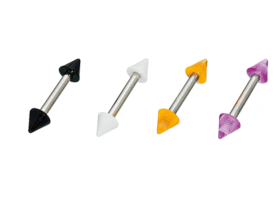 Sequoia Σκουλαρίκι Piercing barbell/μπάρα Ατσάλι I-01023 (1.2*8*3*3) (4 τεμάχια)