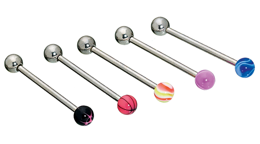 Sequoia Σκουλαρίκι Piercing barbell/μπάρα Ατσάλι I-01026 (1.6*18*5*5) (5 τεμάχια)