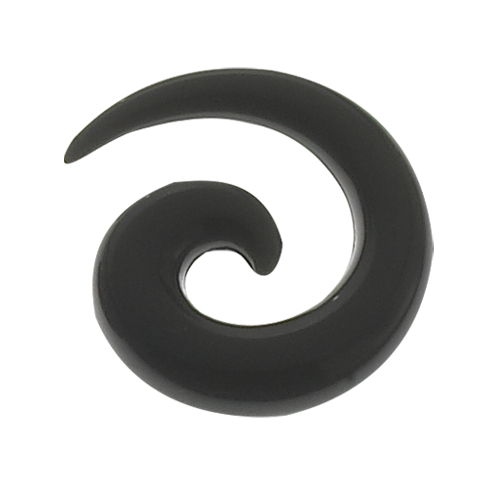 Sequoia Σκουλαρίκι Piercing Ατσάλι  Spiral Ear Stretcher Black  I-01902 8mm