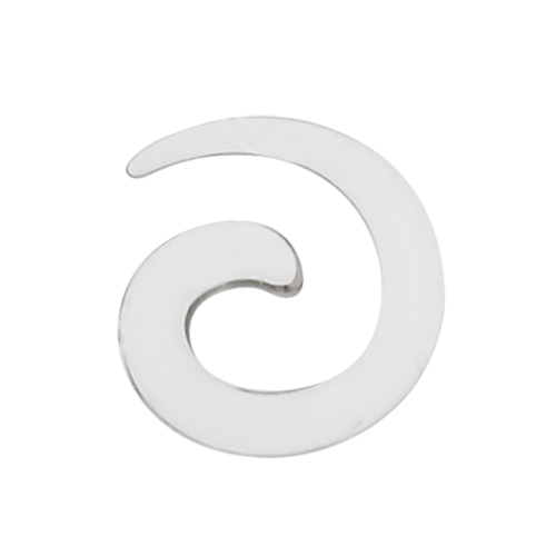 Sequoia Σκουλαρίκι Piercing Ατσάλι  Spiral Ear Stretcher White  I-01905 5mm