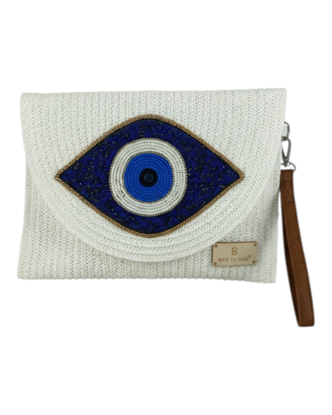 Ψάθινη τσάντα χειρός XY-2618 – Ασπρο