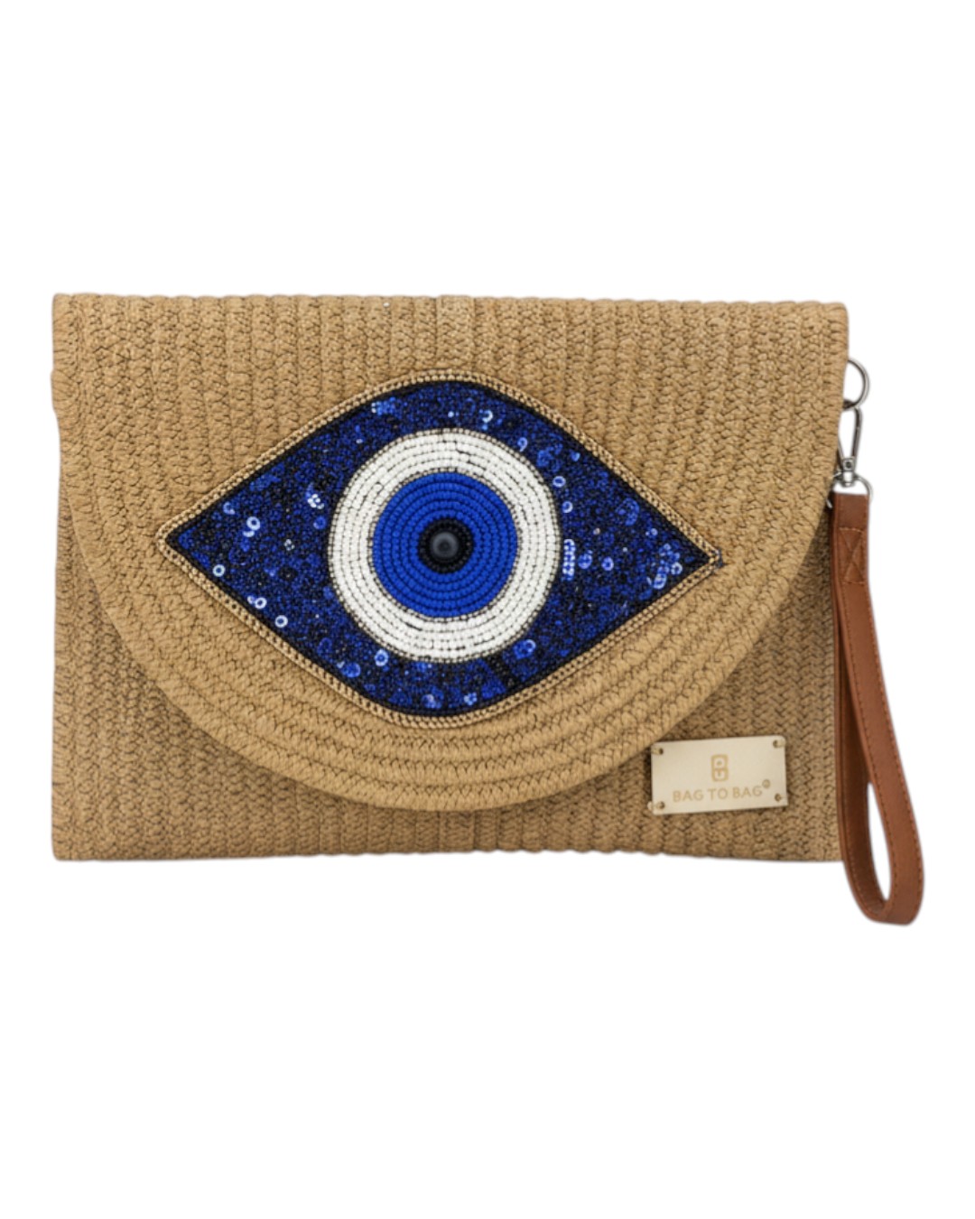 Ψάθινη τσάντα χειρός XY-2618 – Χακί