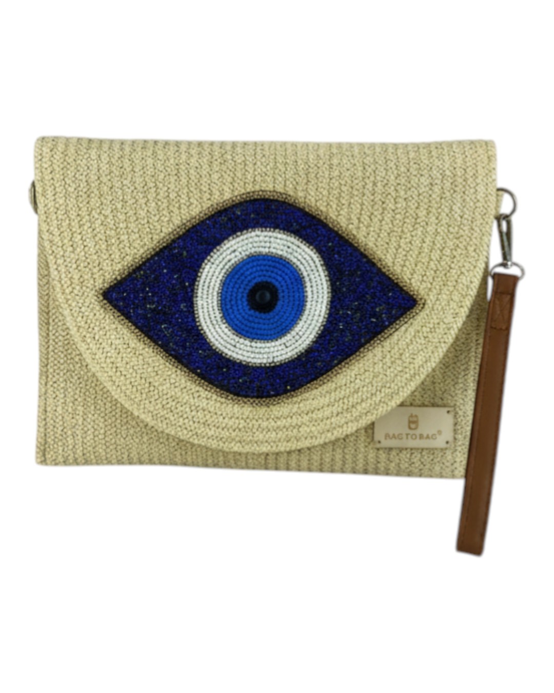 Ψάθινη τσάντα χειρός XY-2618 – Μπέζ