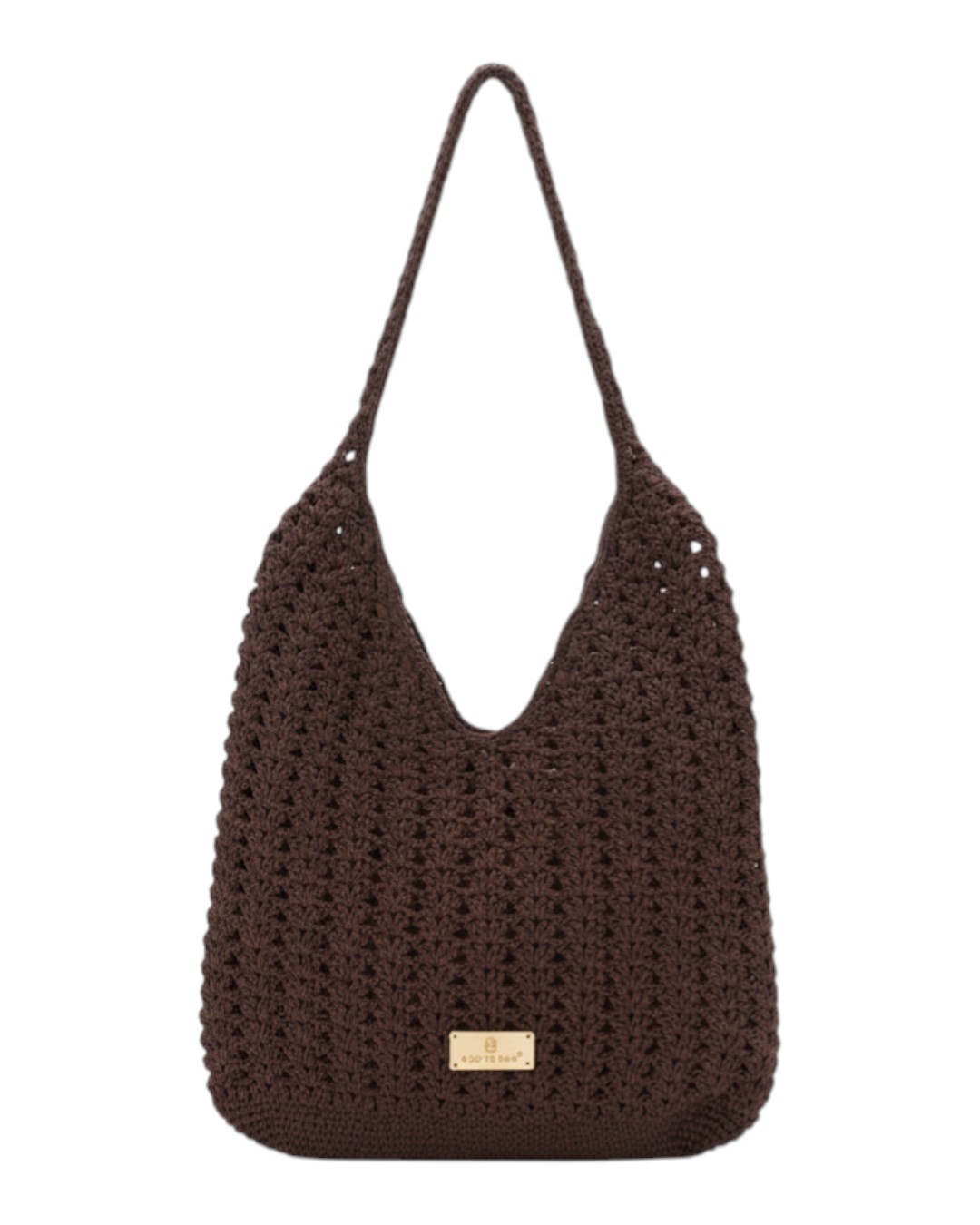 Ψάθινη τσάντα ώμου XY-2658 – Καφέ